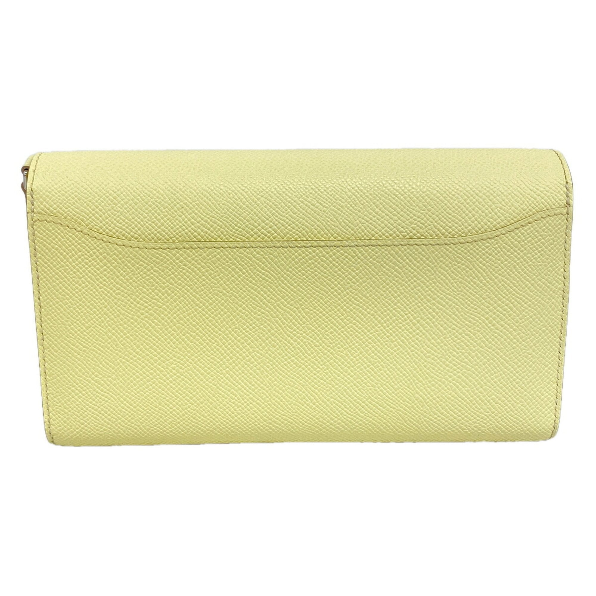 Hermes Yellow Epsom Leather Leather Chain/Shoulder Wallet (Pre-Owned)