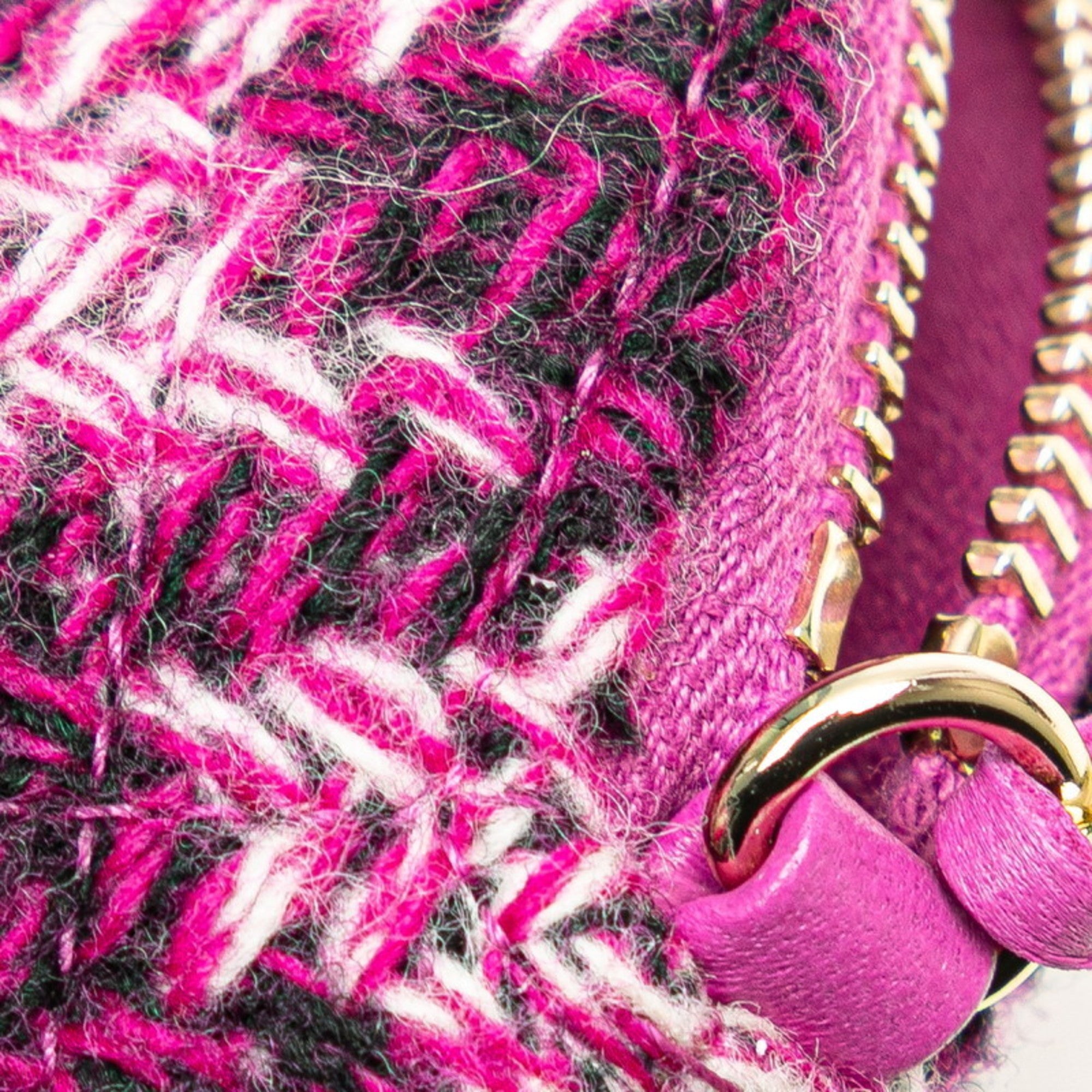 Chanel Multi-Color Purple Tweed Shoulder Bag (Pre-Owned)