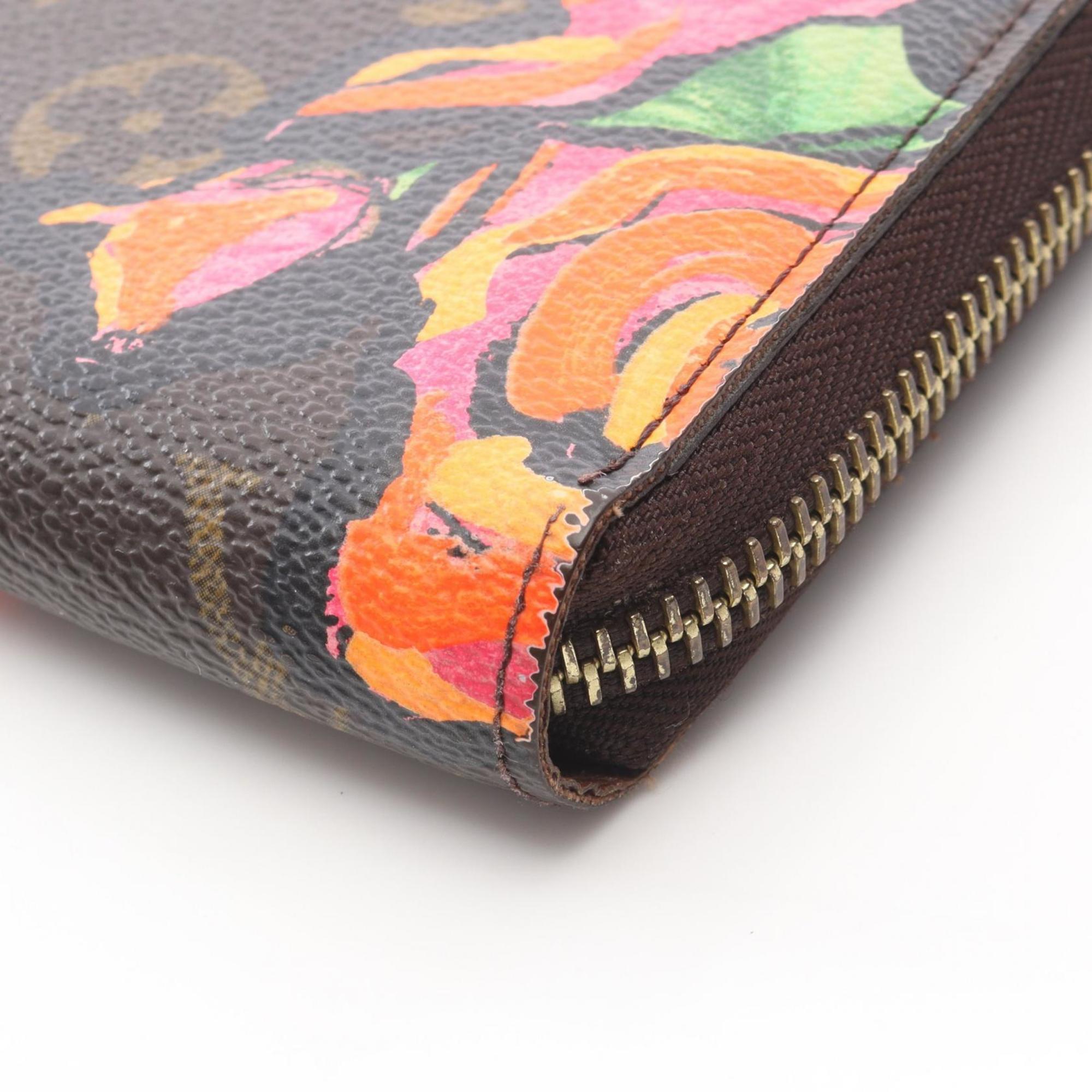 Louis Vuitton Brown Monogram Multi-Color Rose Monogram Rose Long Wallet (Bi-Fold) (Pre-Owned)