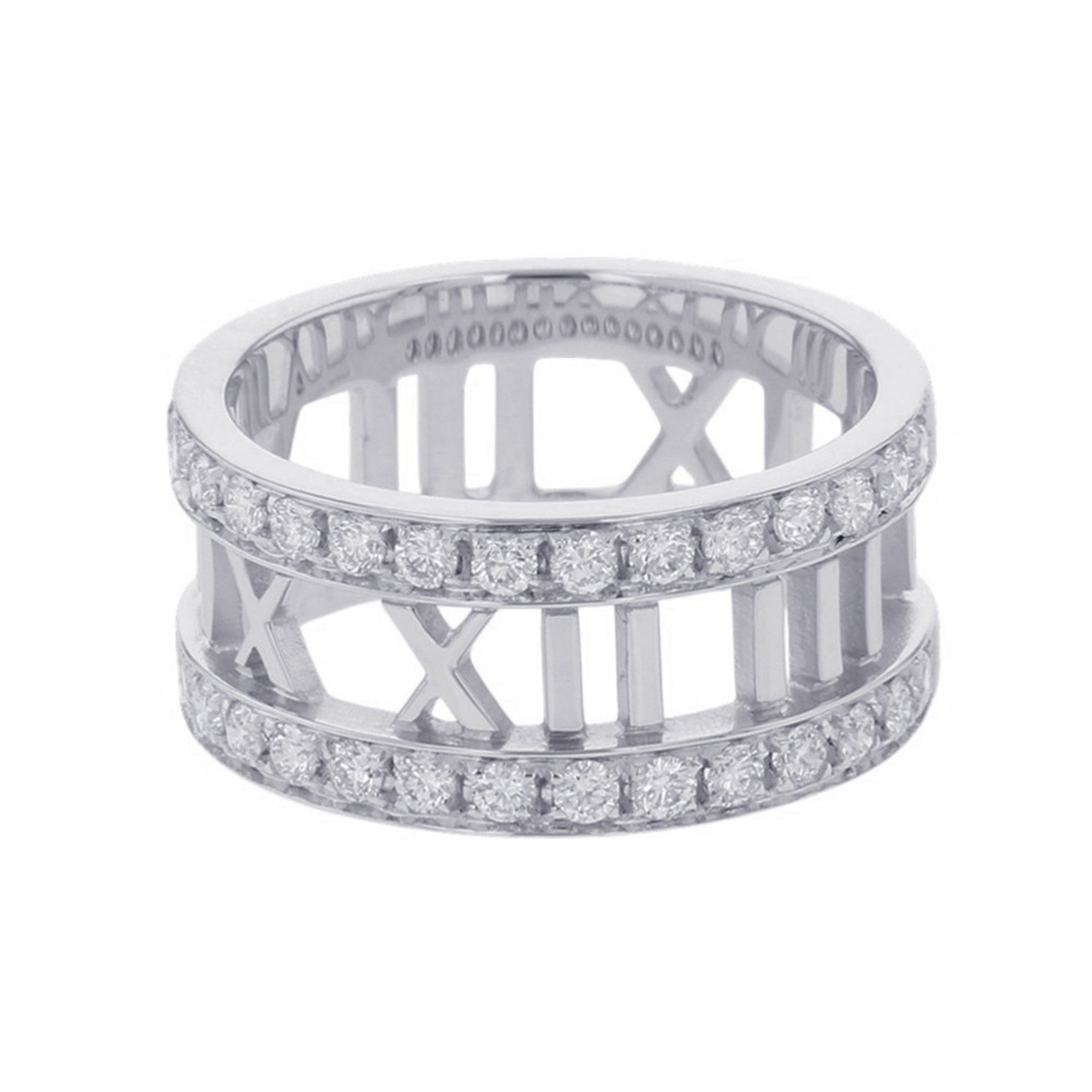 Tiffany Atlas White Gold (18K) Band Ring (Pre-Owned)