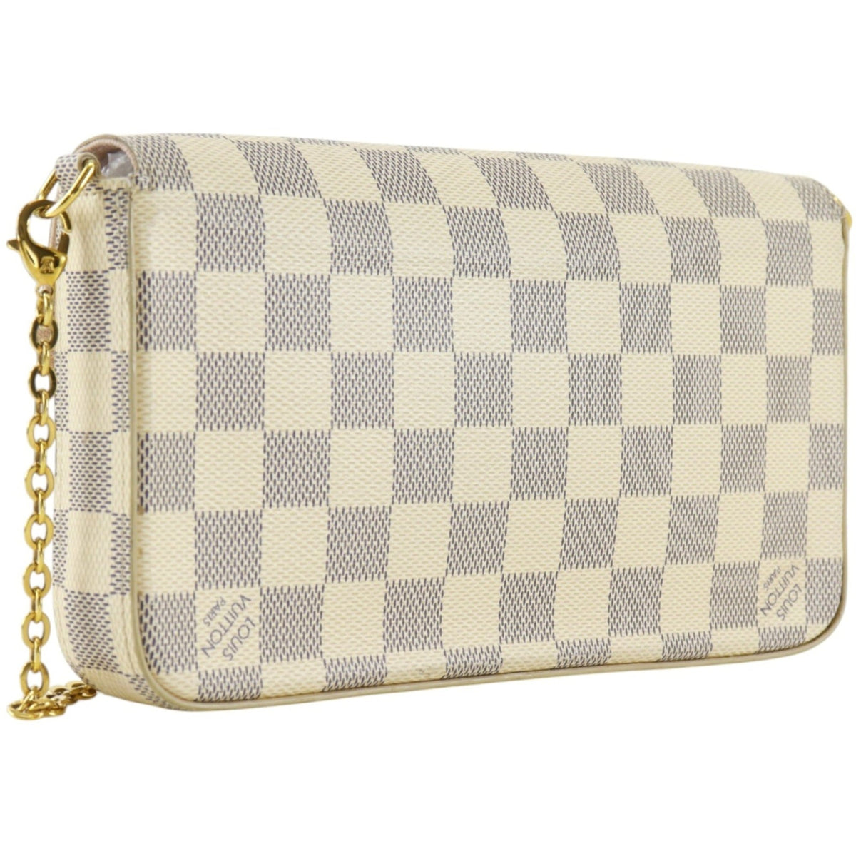 Louis Vuitton White Damier Azur Canvas Shoulder Bag (Pre-Owned)