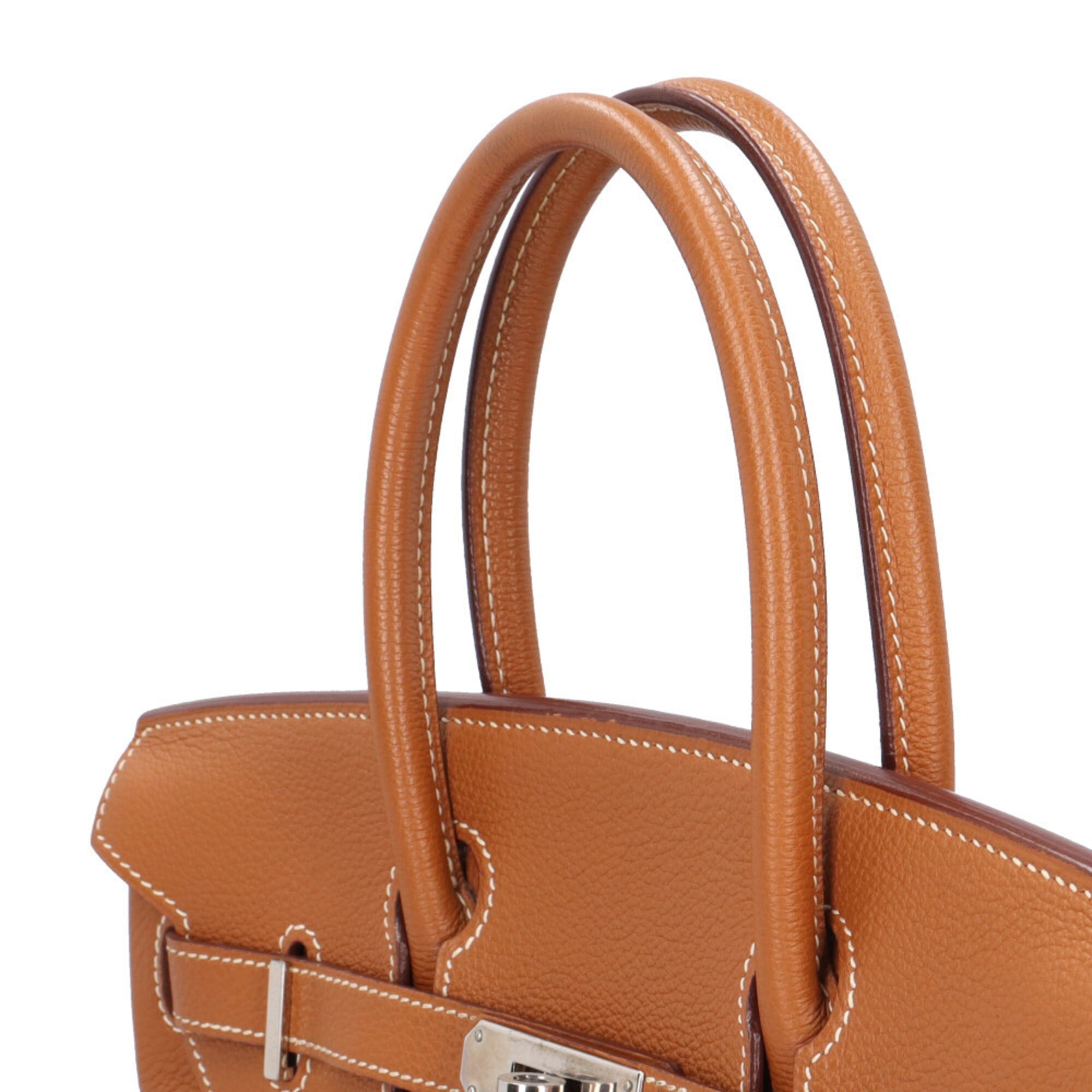Hermes Brown Gold Togo Leather Handbag (Pre-Owned)