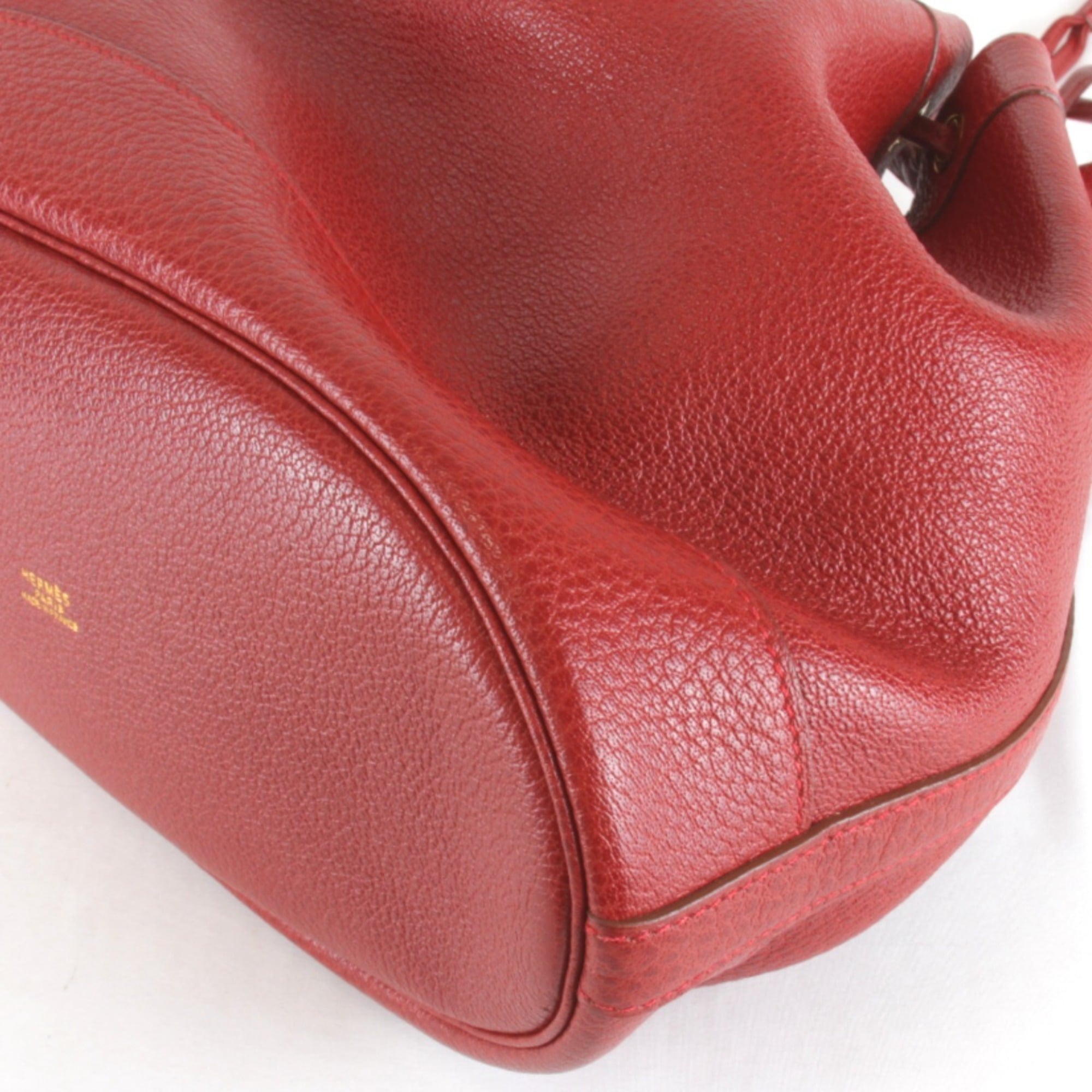 Hermes Red Color Leather Shoulder Bag (Pre-Owned)