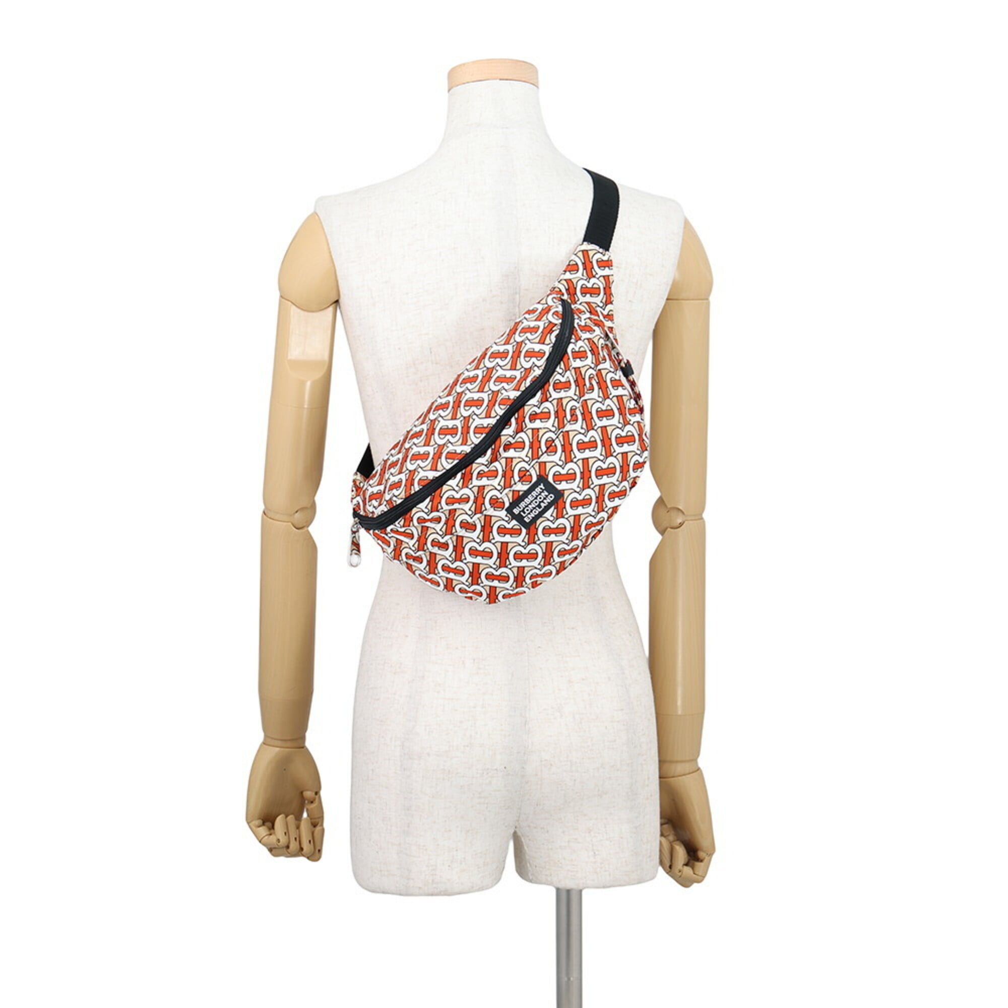 Burberry Beige Orange White Nylon Backpack Handbag Sling Bag (Pre-Owned)