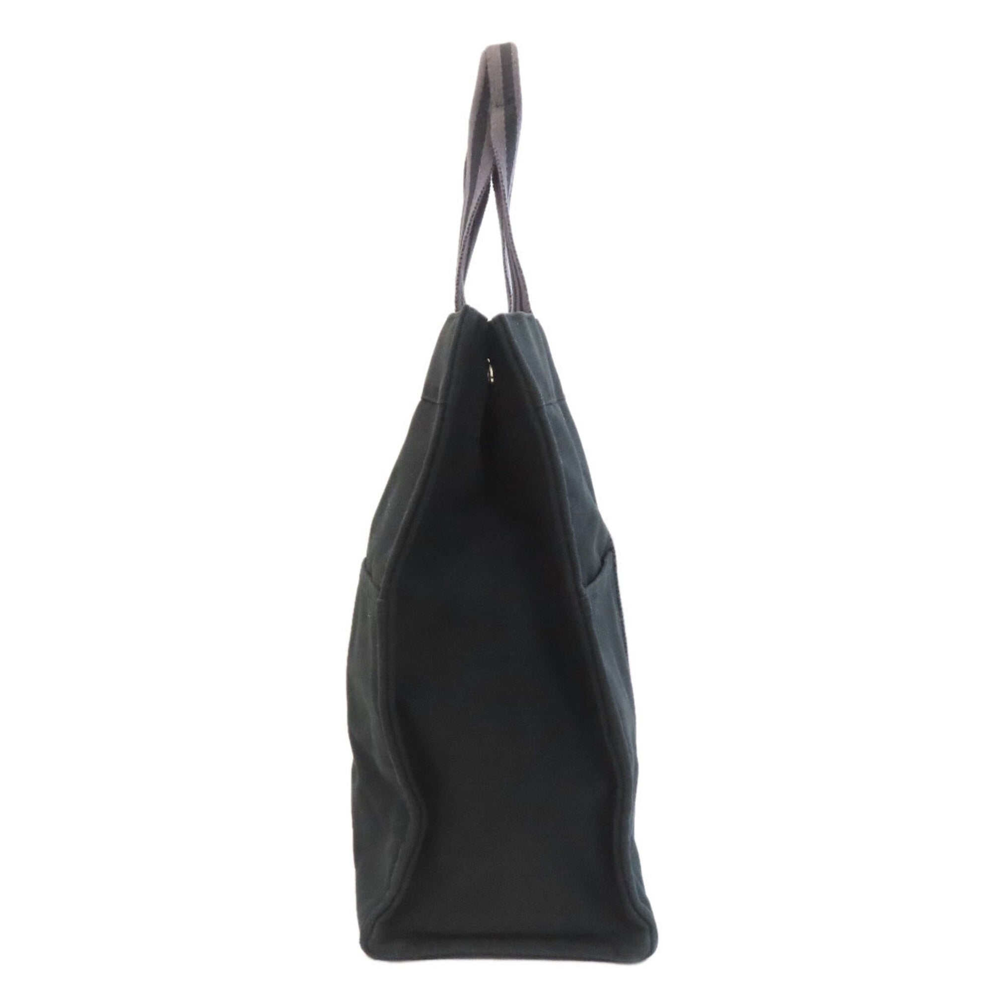 Hermes Black Gray Canvas Tote Bag (Pre-Owned)