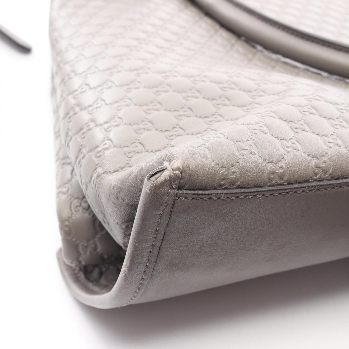 Gucci Gray Leather Handbag (Pre-Owned)