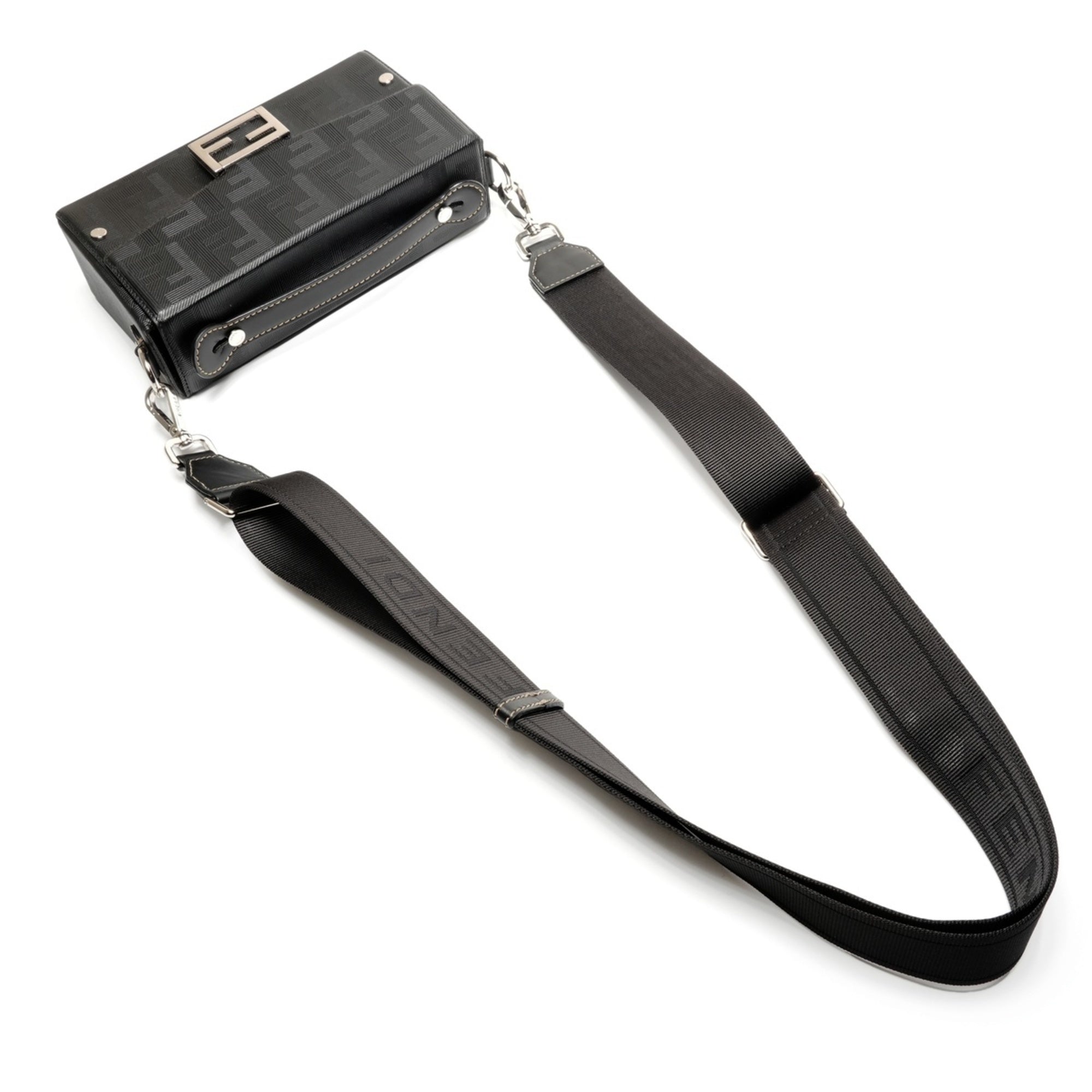 Fendi Black Zucca Shoulder Bag (Pre-Owned)