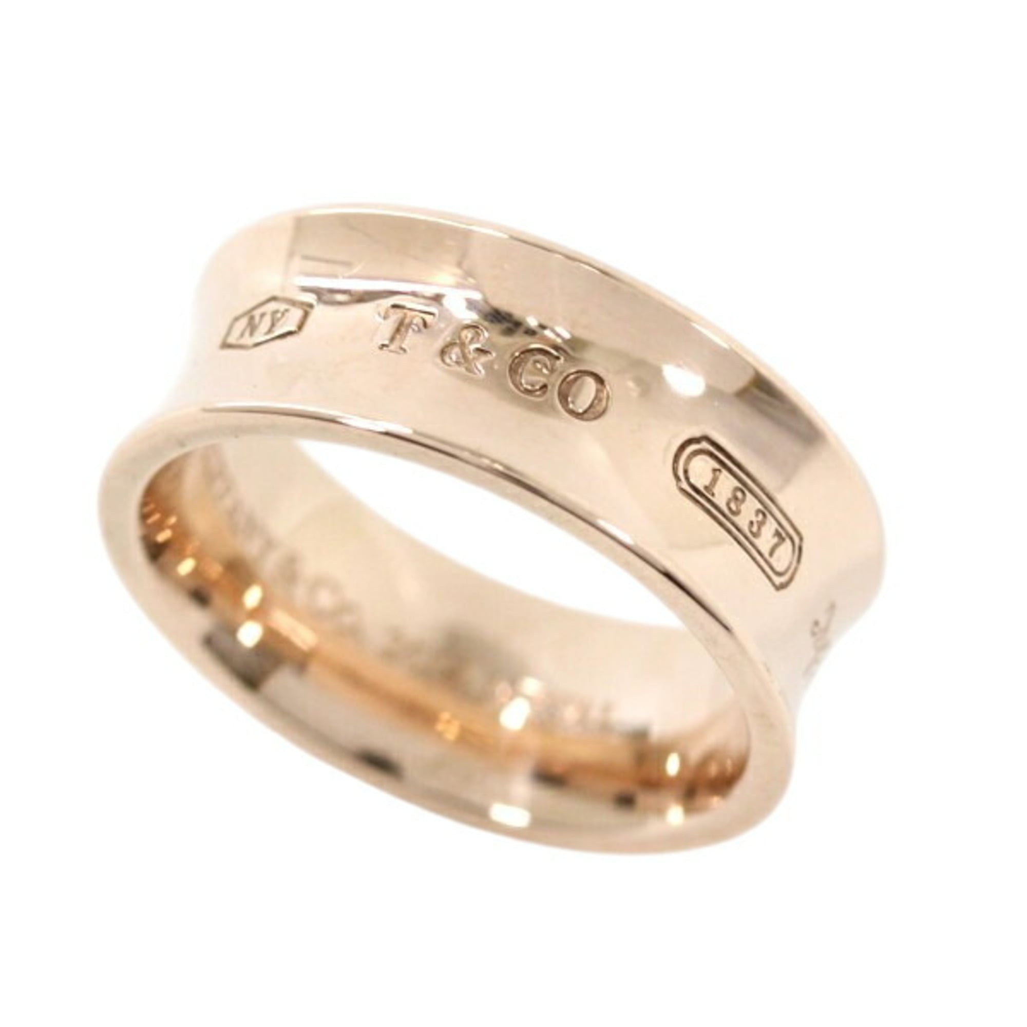 Tiffany Pink Rose Gold Metal Band Ring (Pre-Owned)