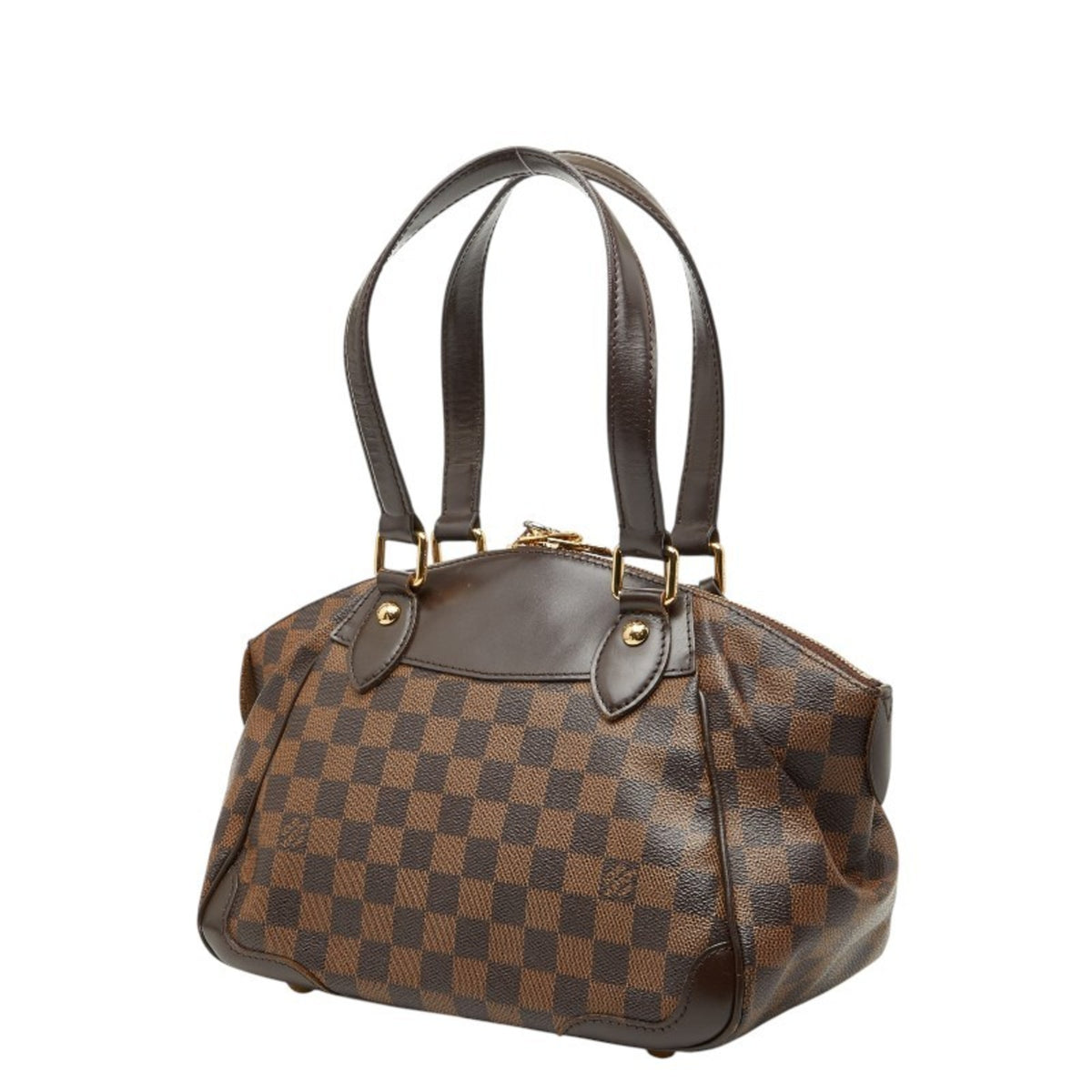 Louis Vuitton Brown Damier Canvas Pvc Leather Handbag (Pre-Owned)