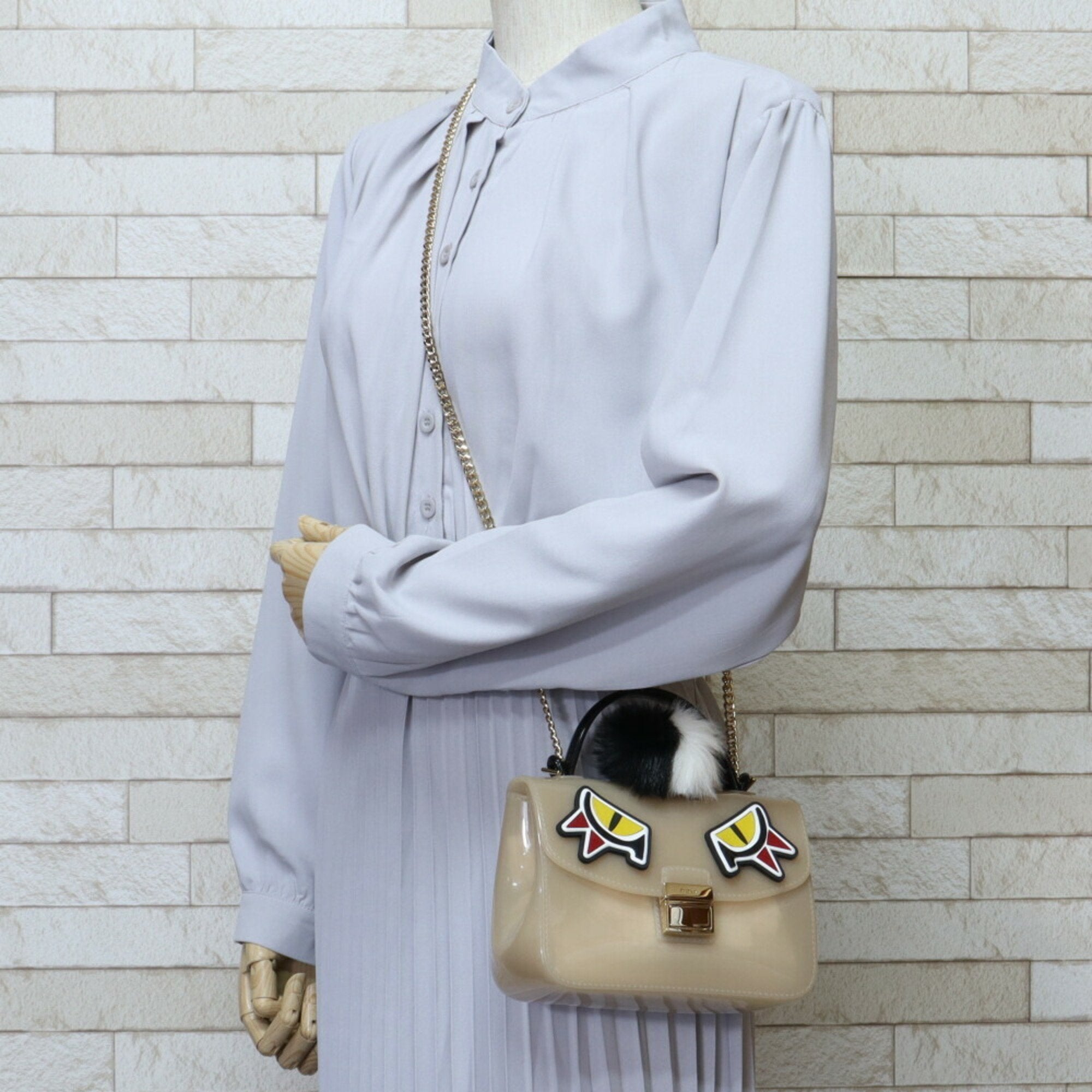 Furla Candy Beige Pvc Shoulder Bag (Pre-Owned)