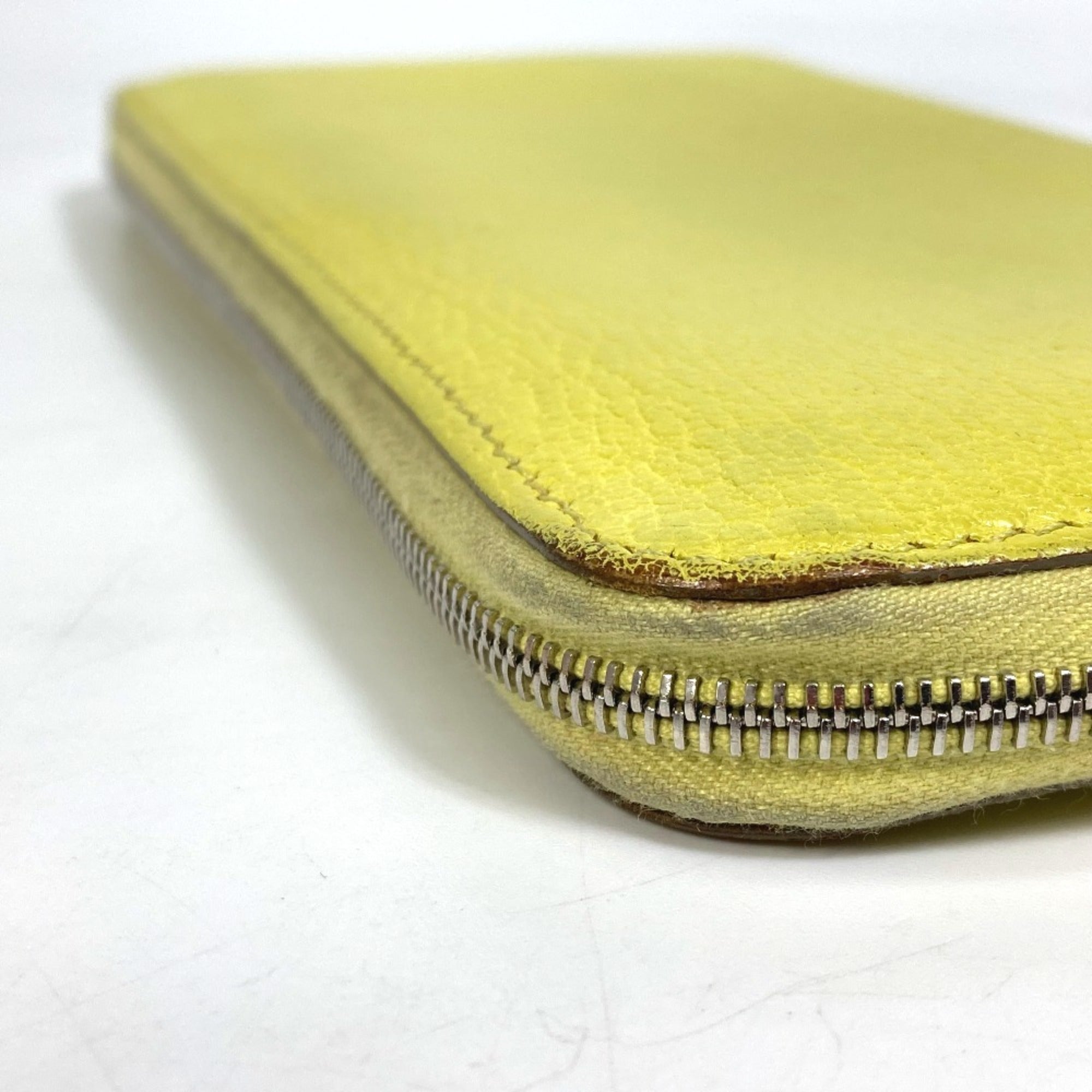 Hermes Yellow Leather Long Wallet (Bi-Fold) (Pre-Owned)