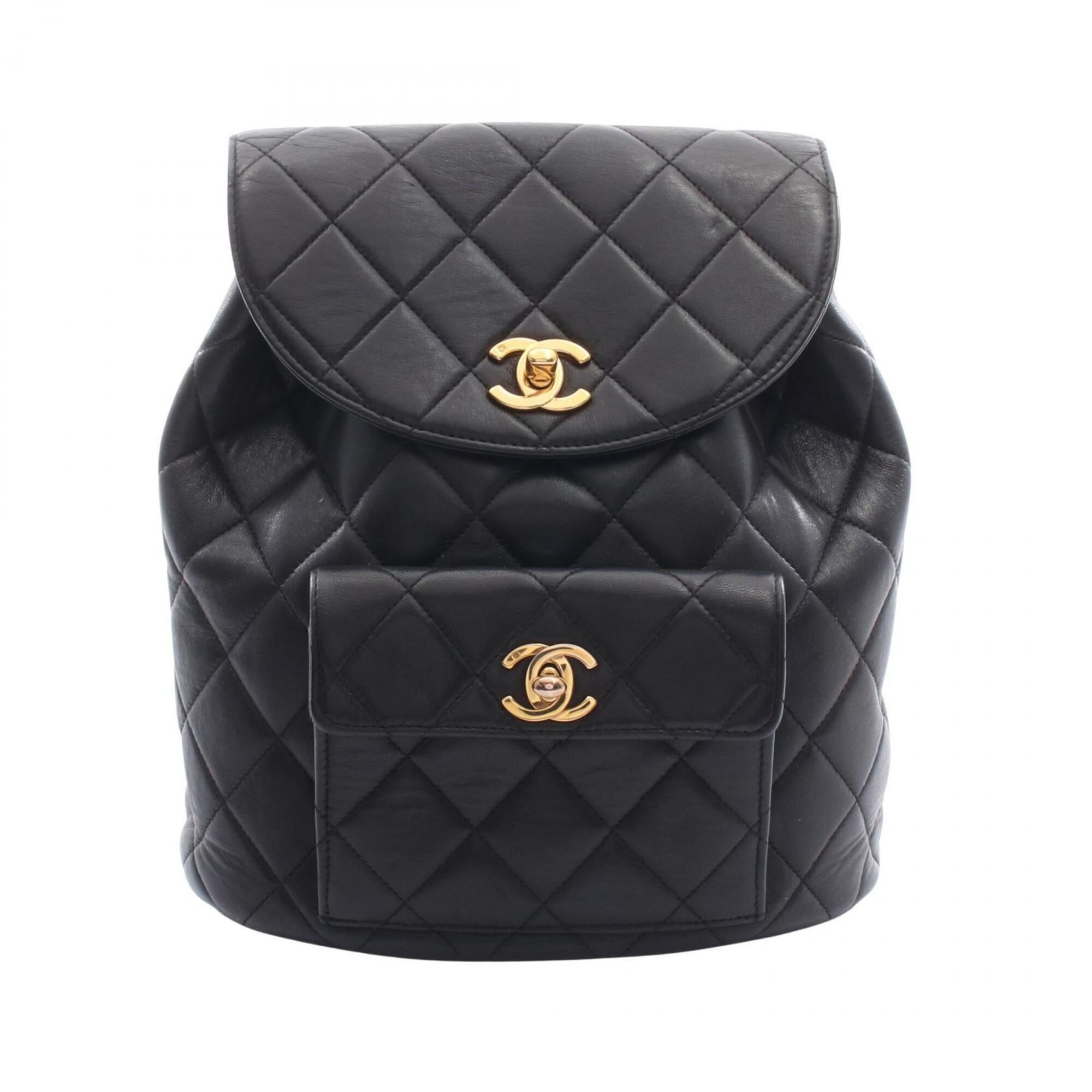 Chanel Black Leather Backpack (Pre-Owned)