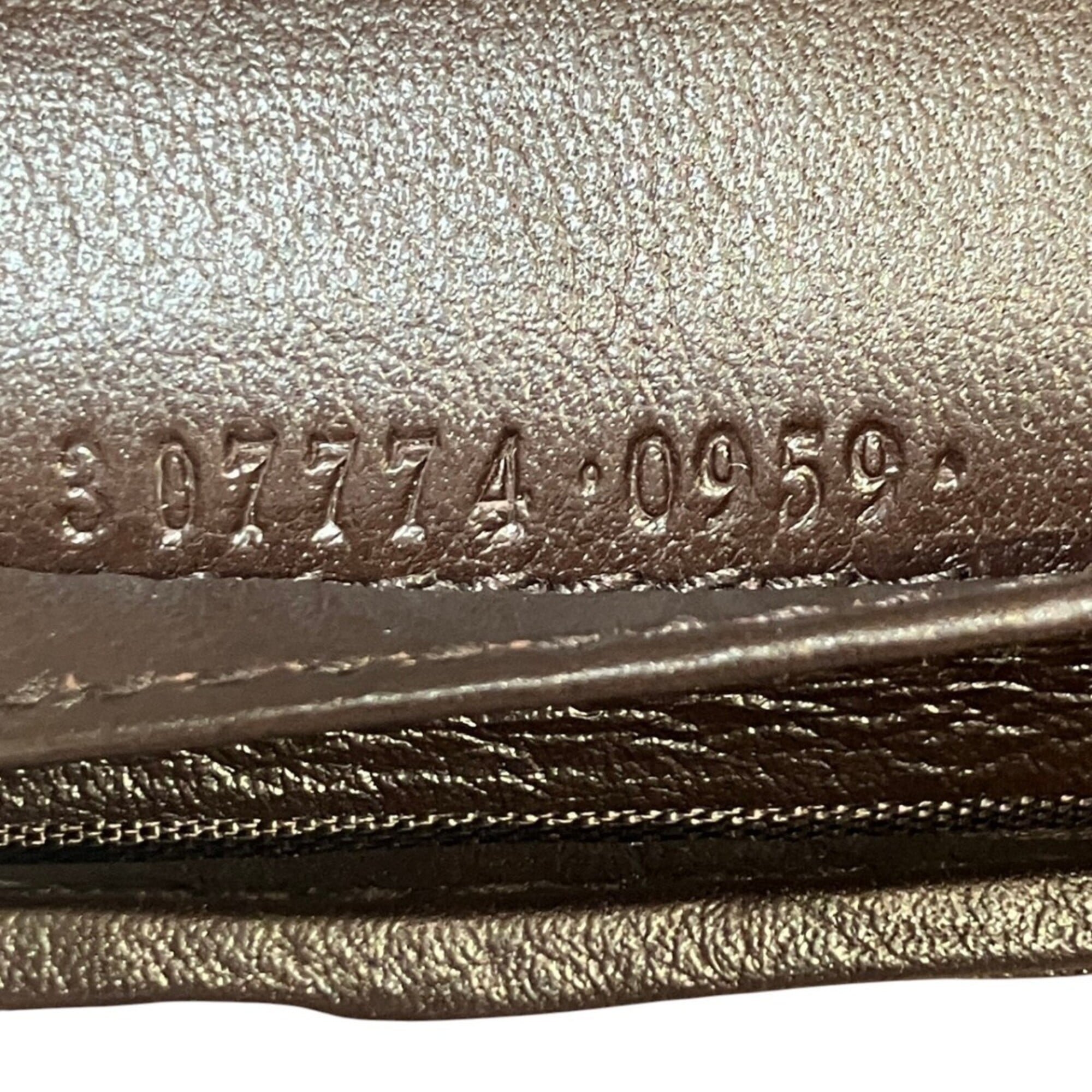 Gucci Brown Nylon Polyester Leather Long Wallet (Bi-Fold) (Pre-Owned)