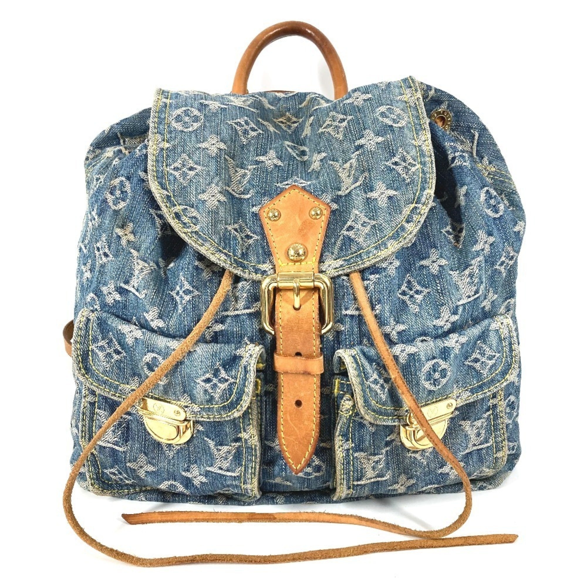 Louis Vuitton Blue Monogram Denim Backpack (Pre-Owned)