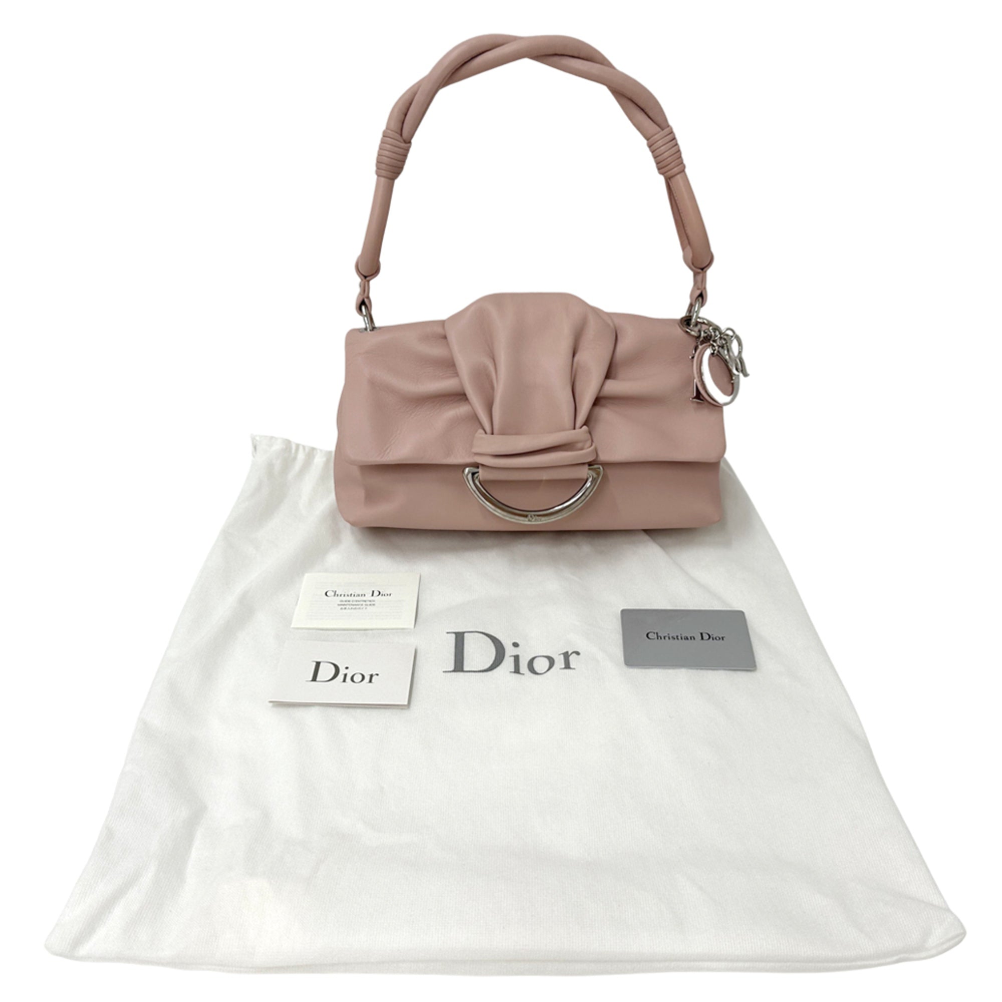 Christian Dior Pink Leather Handbag Shoulder Bag (Pre-Owned)