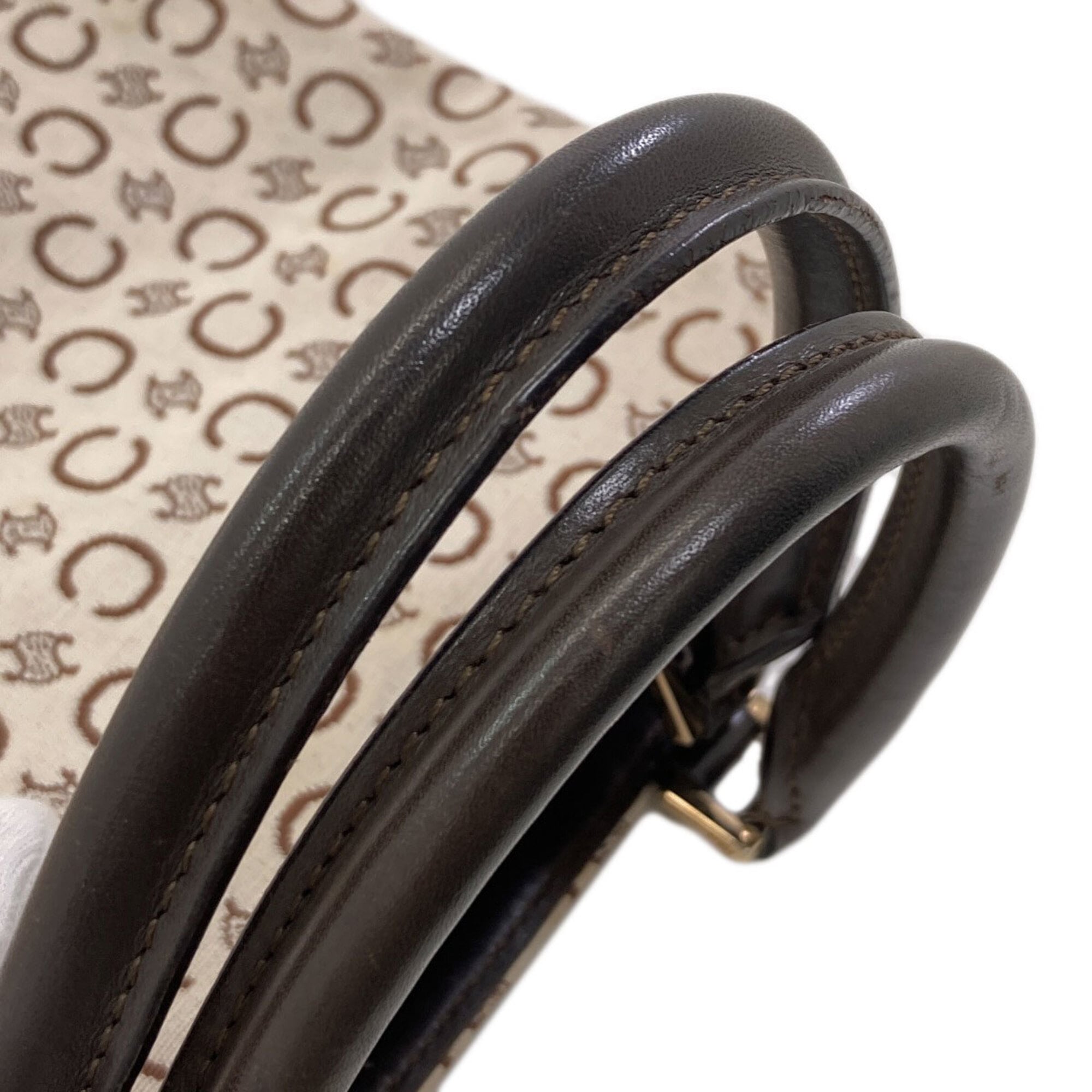 Celine Beige Canvas Leather Handbag (Pre-Owned)