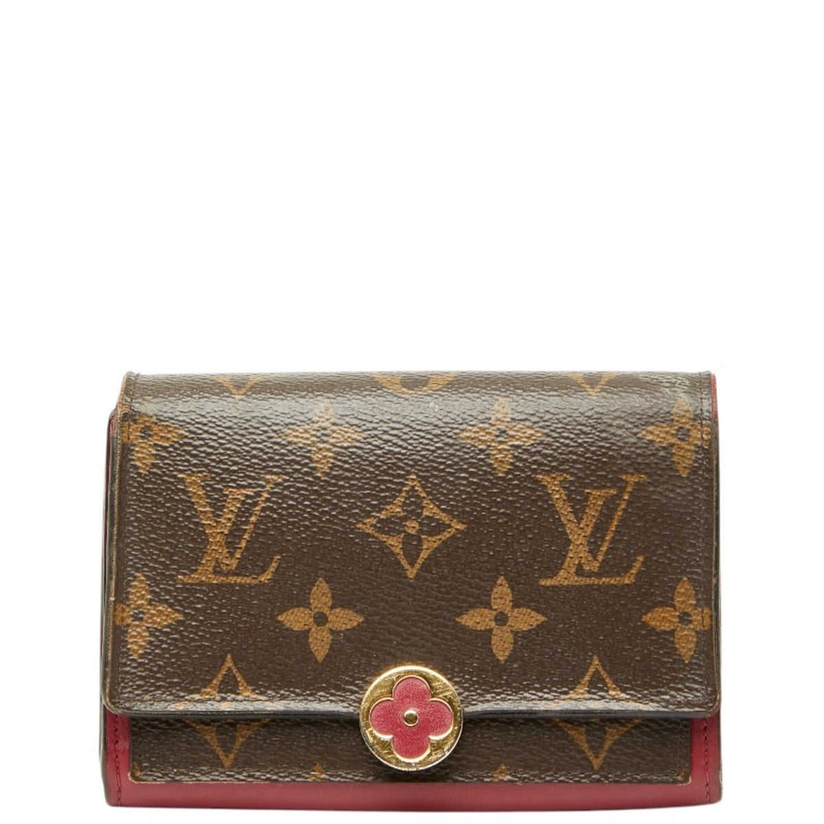 Louis Vuitton Brown Fuchsia Monogram Monogram Wallet (Bi-Fold) (Pre-Owned)