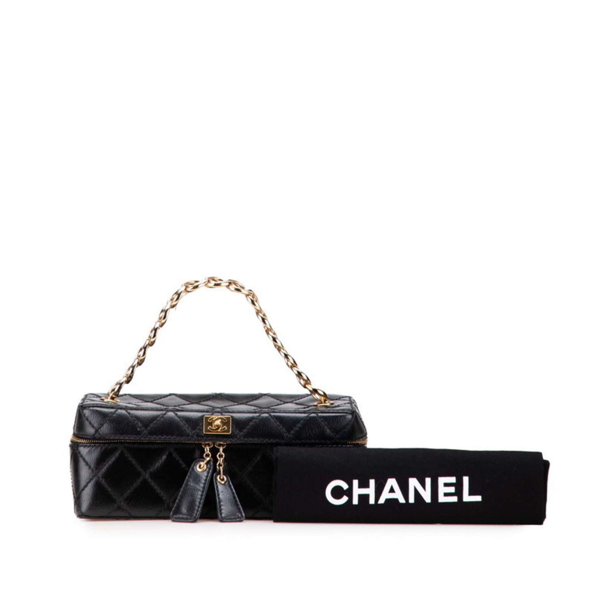 Chanel Black Leather Vanity Bag (Pre-Owned)