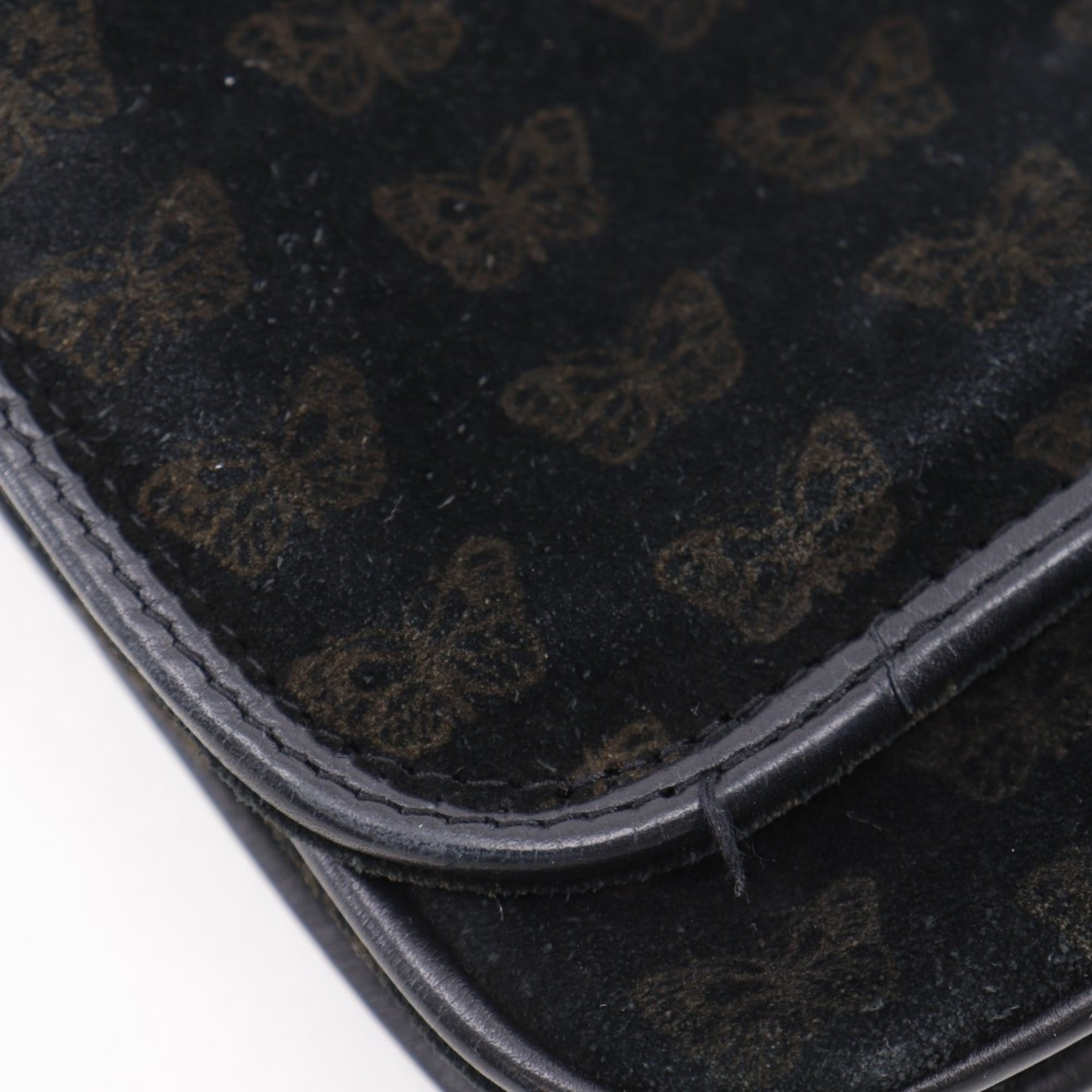 Bottega Veneta Black Suede Shoulder Bag Tote Bag (Pre-Owned)