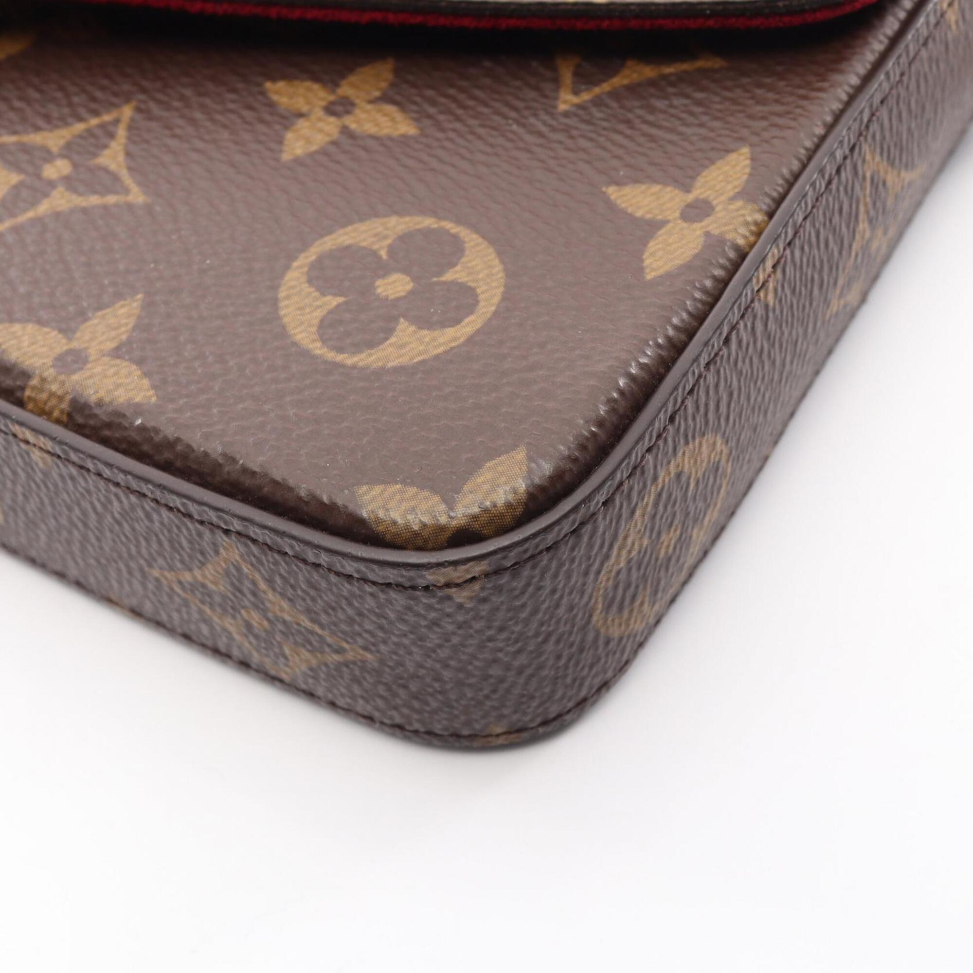 Louis Vuitton Brown Fuchsia Monogram Monogram Handbag Shoulder Bag (Pre-Owned)