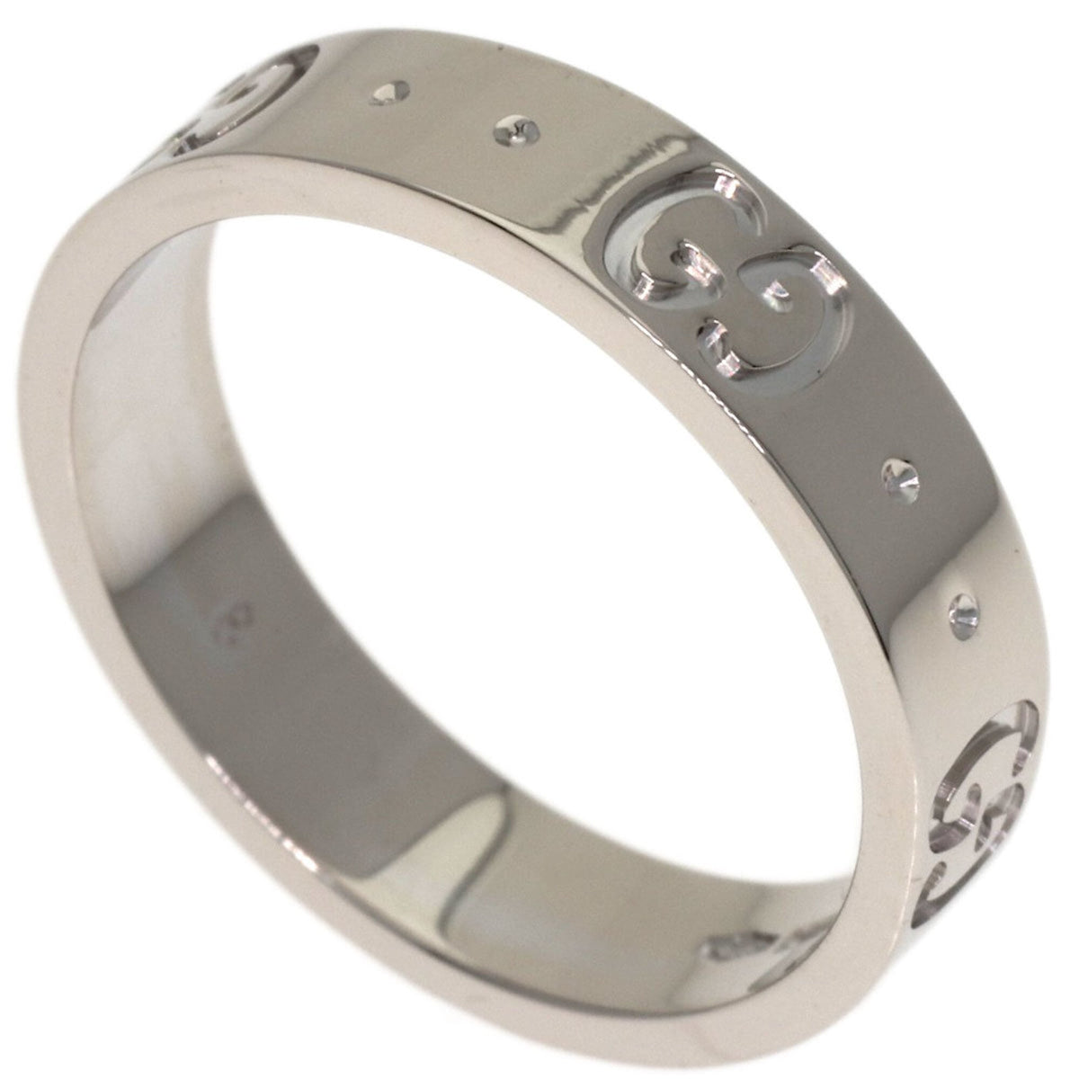 Gucci White Gold White Gold (18K) Band Ring (Pre-Owned)