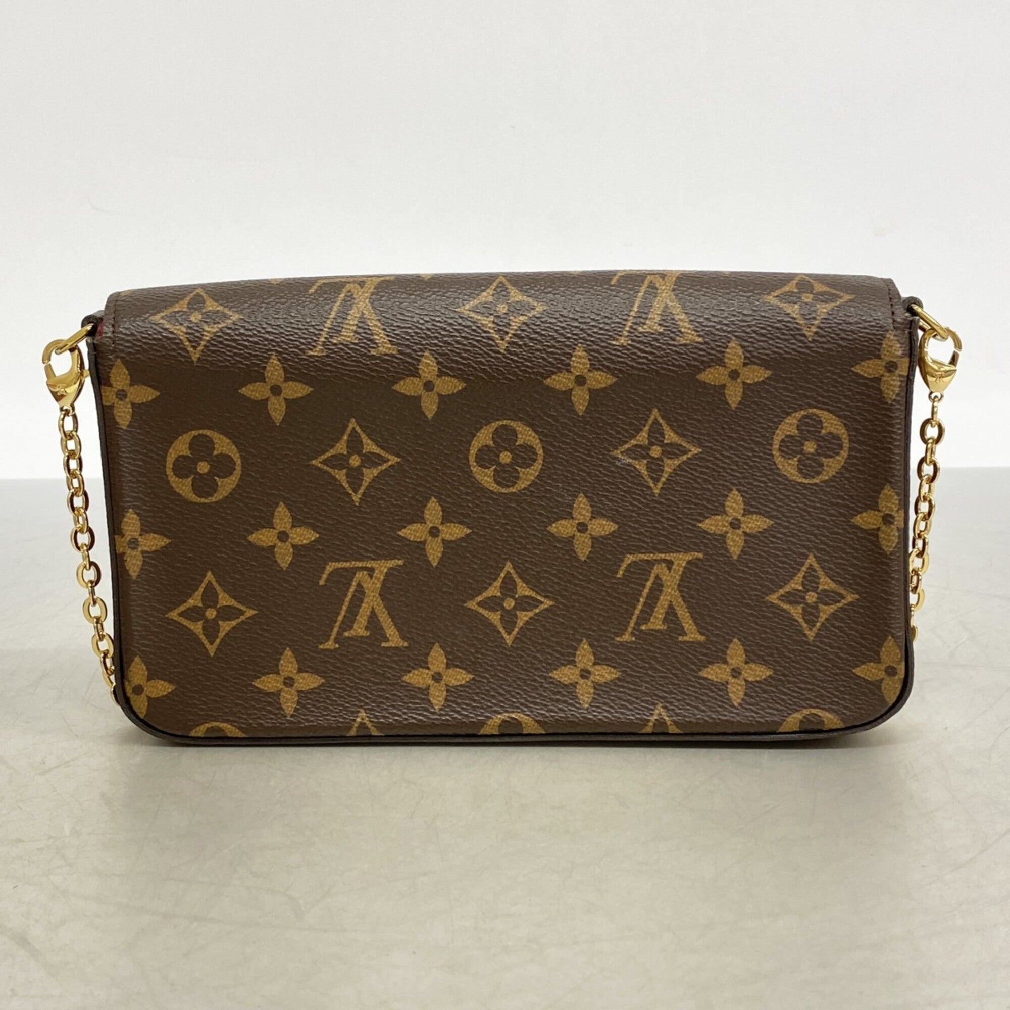 Louis Vuitton Brown Fuchsia Chain/Shoulder Wallet (Pre-Owned)