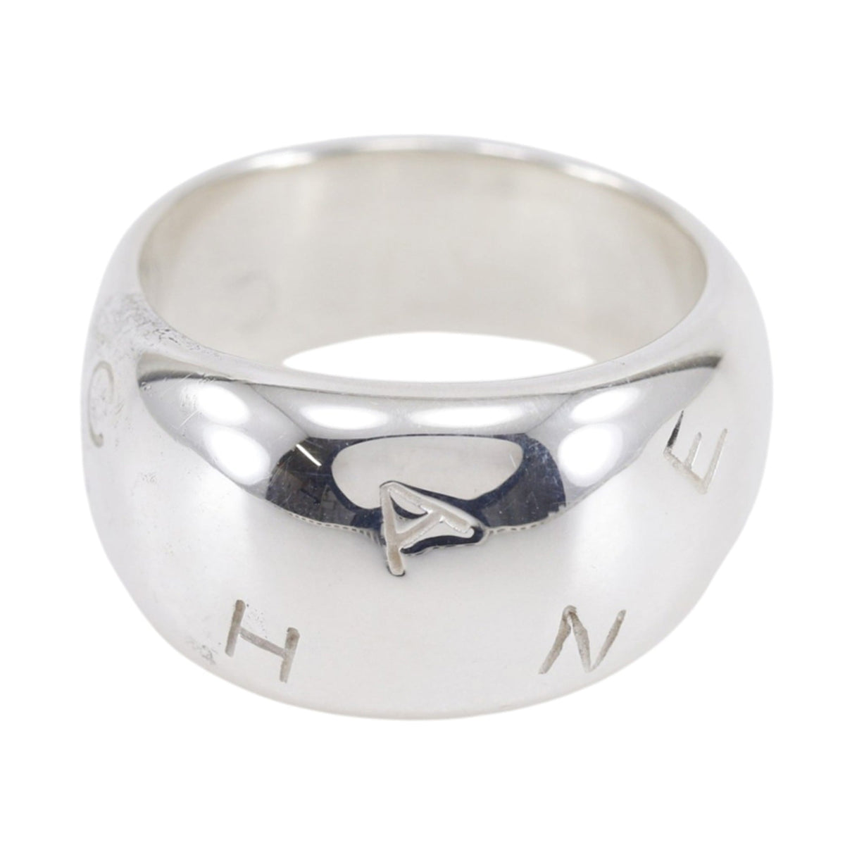 Chanel Silver Silver 925 Band Ring (Pre-Owned)