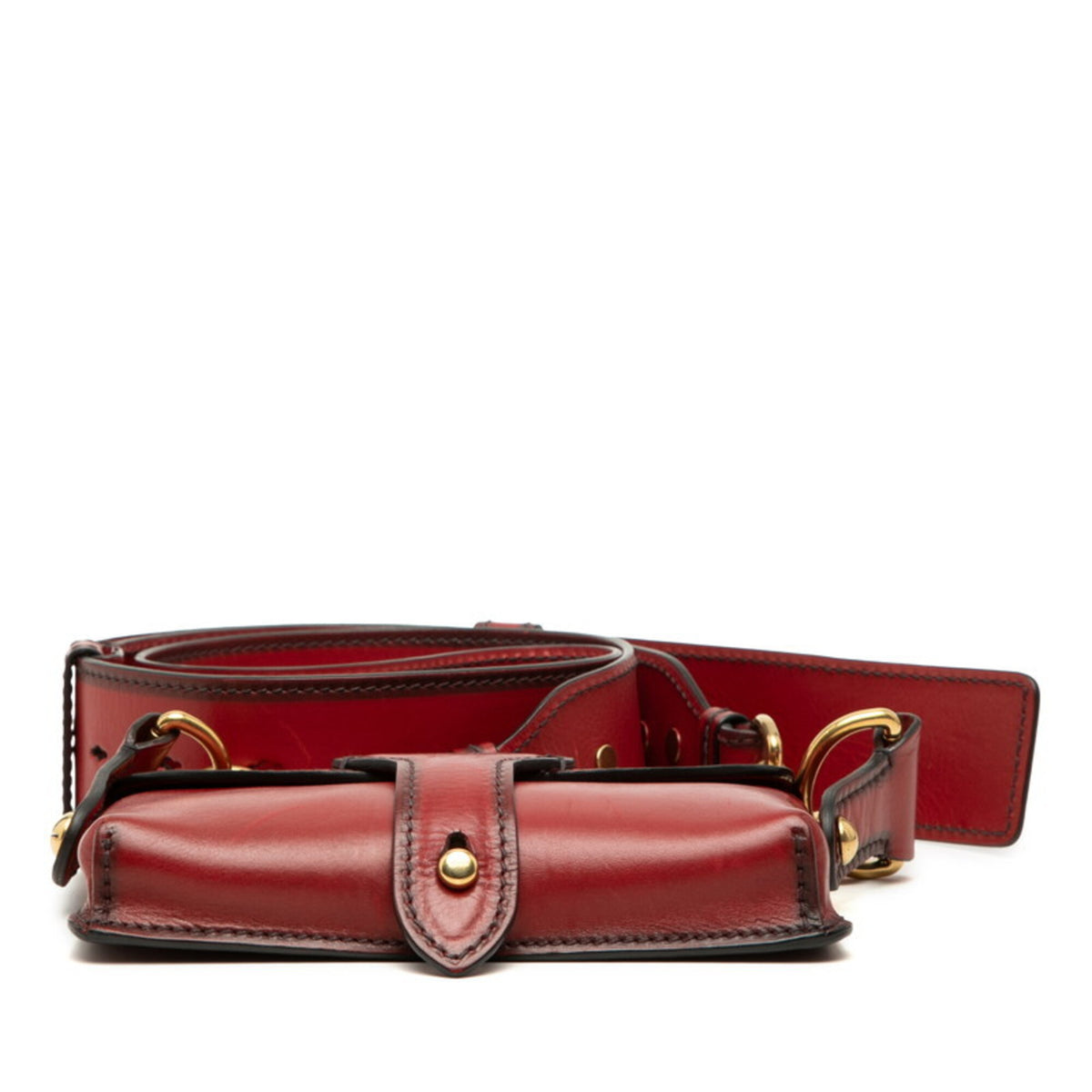 Christian Dior Red Color Leather Shoulder Bag (Pre-Owned)