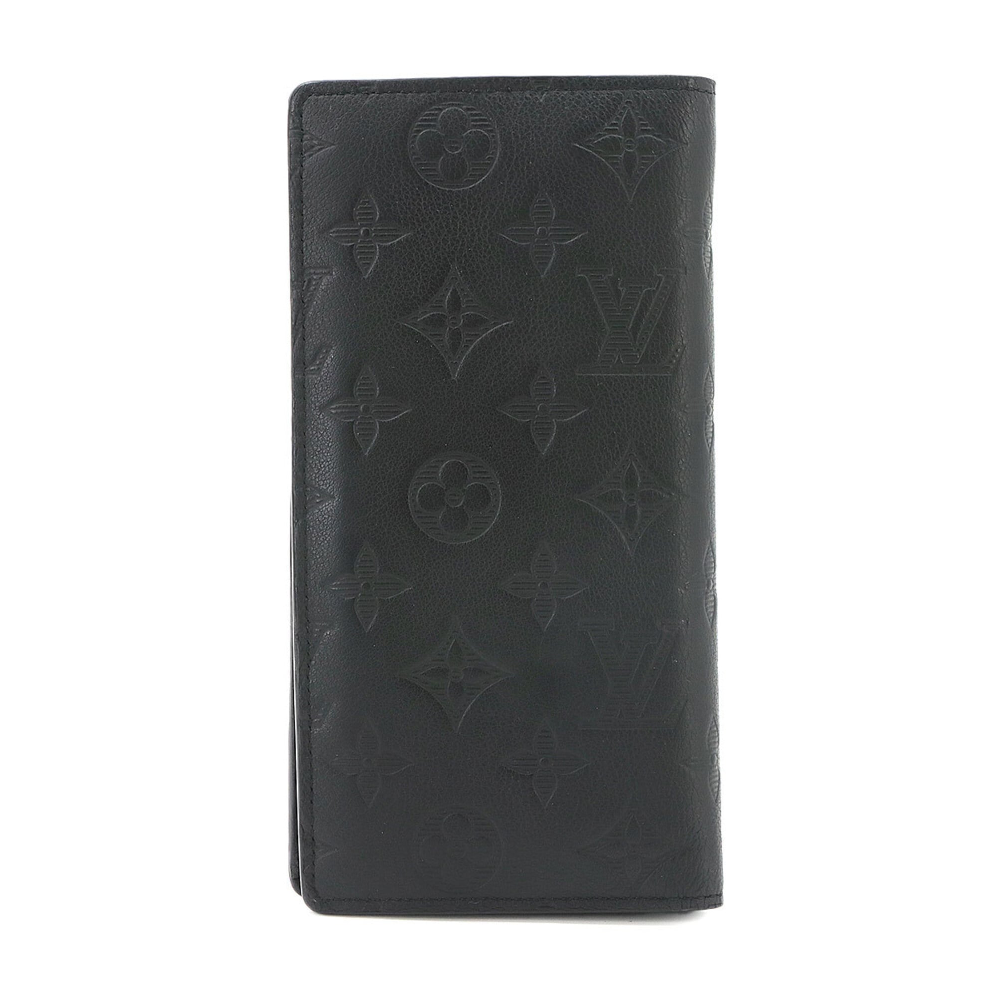 Louis Vuitton Black Monogram Shadow Long Wallet (Bi-Fold) (Pre-Owned)