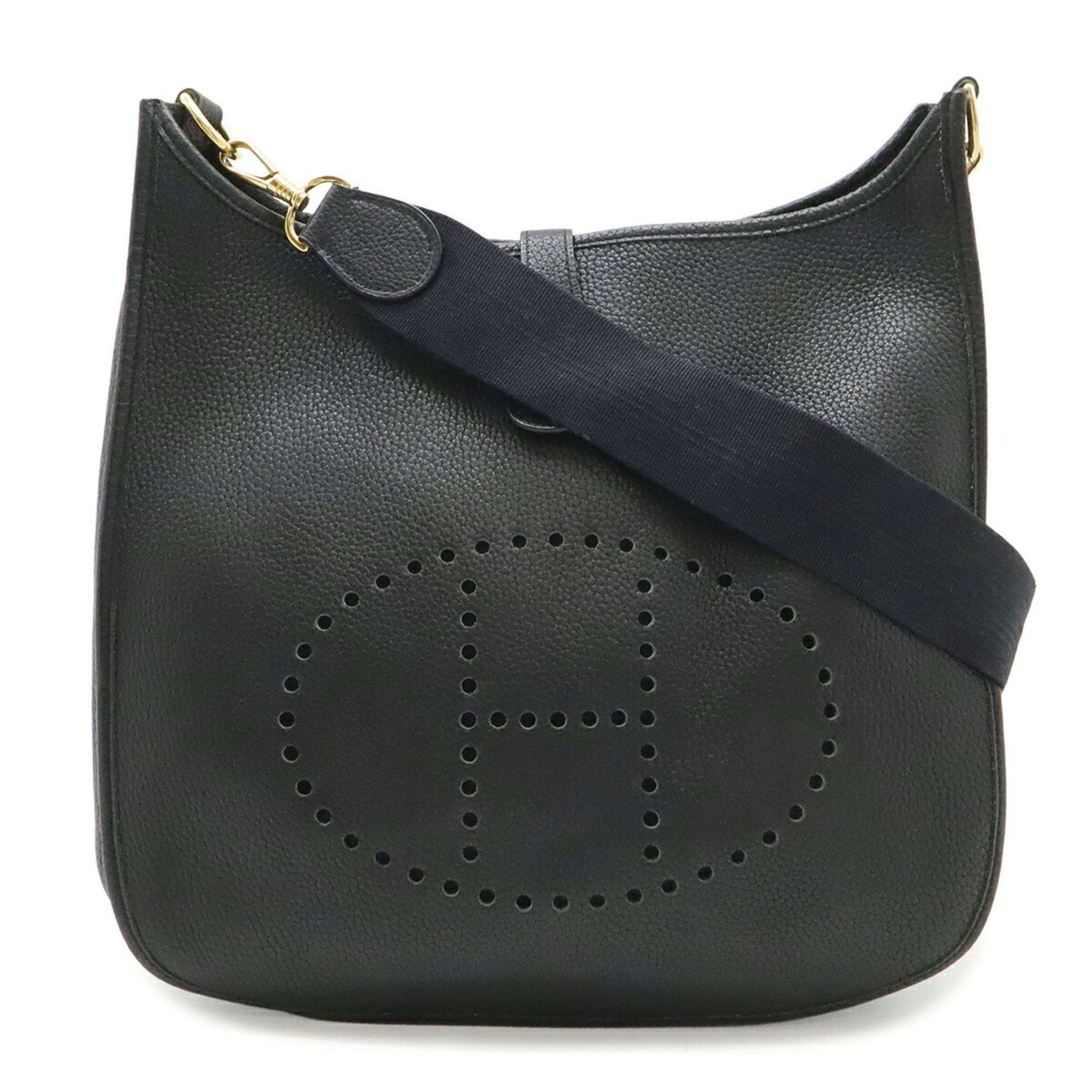 Hermes Black Togo Leather Shoulder Bag (Pre-Owned)