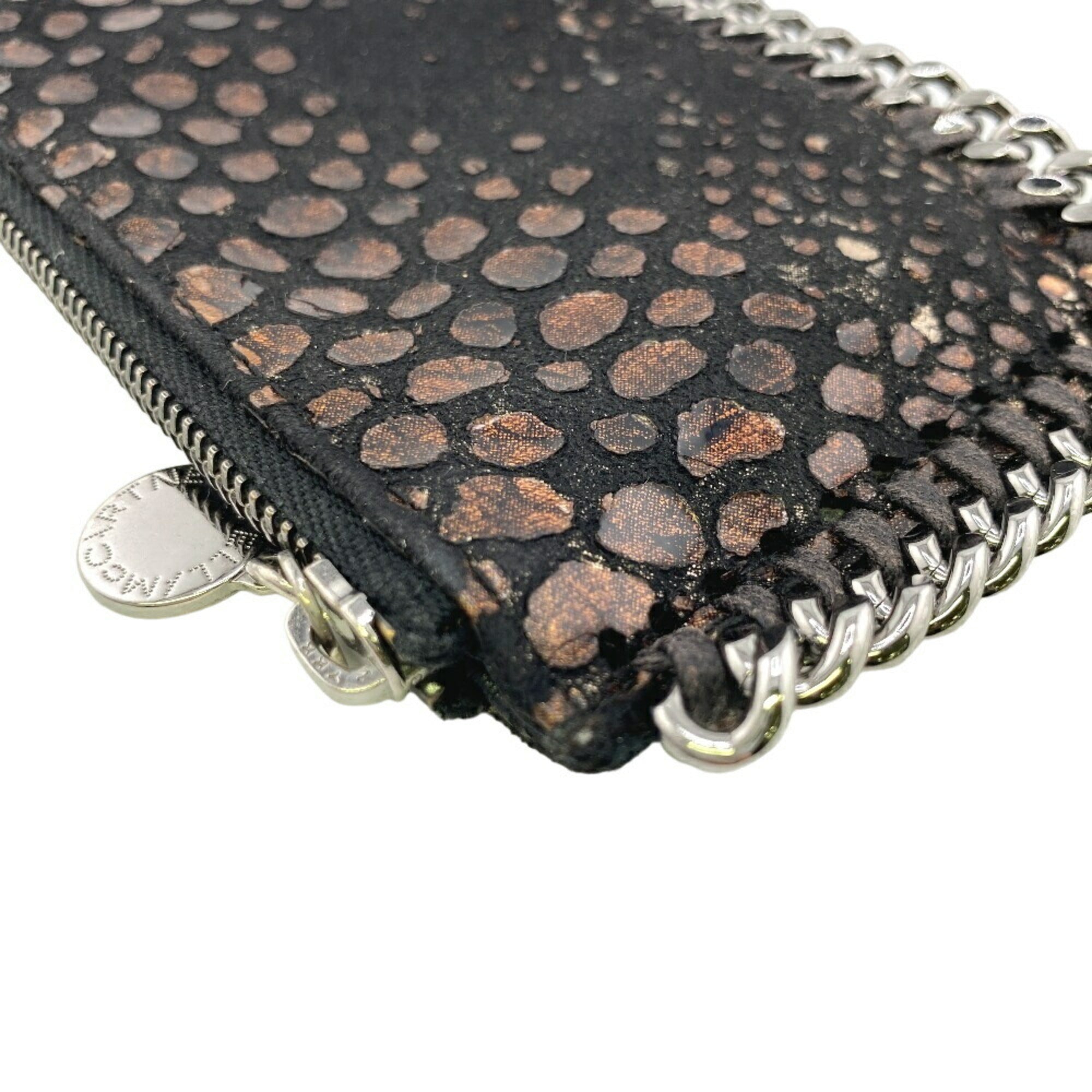 Stella Mccartney Black Brown Polyester Coin Purse/Coin Case (Pre-Owned)