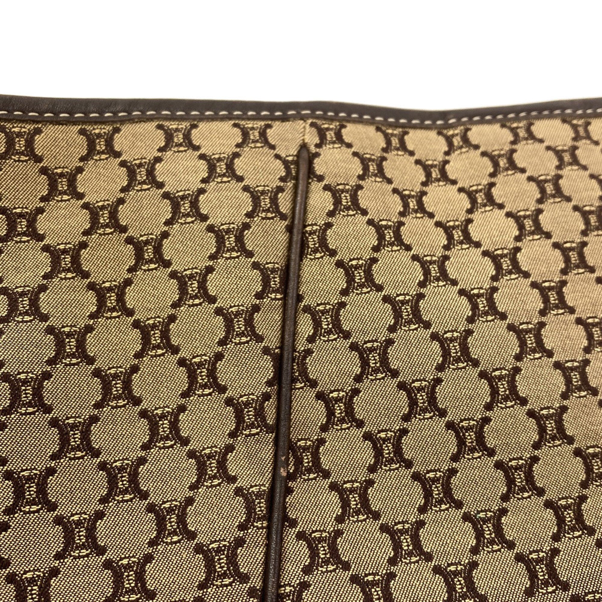 Celine Brown Canvas Shoulder Bag (Pre-Owned)