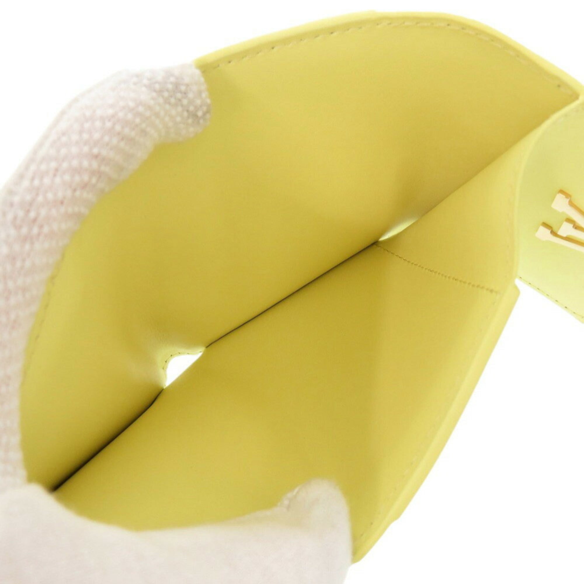 Louis Vuitton Yellow Leather Wallet (Tri-Fold) (Pre-Owned)