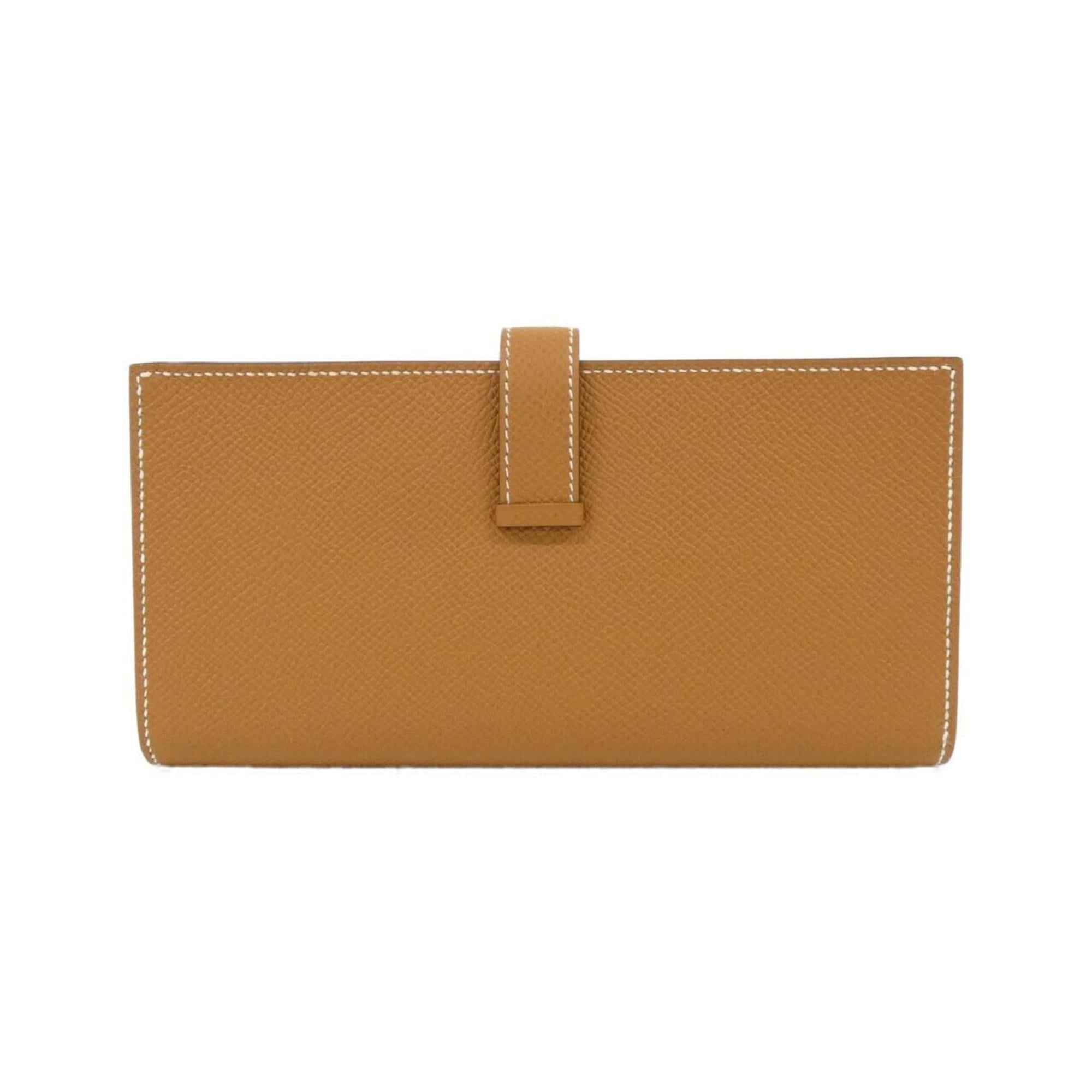 Hermes Gold Epsom Leather Long Wallet (Bi-Fold) (Pre-Owned)