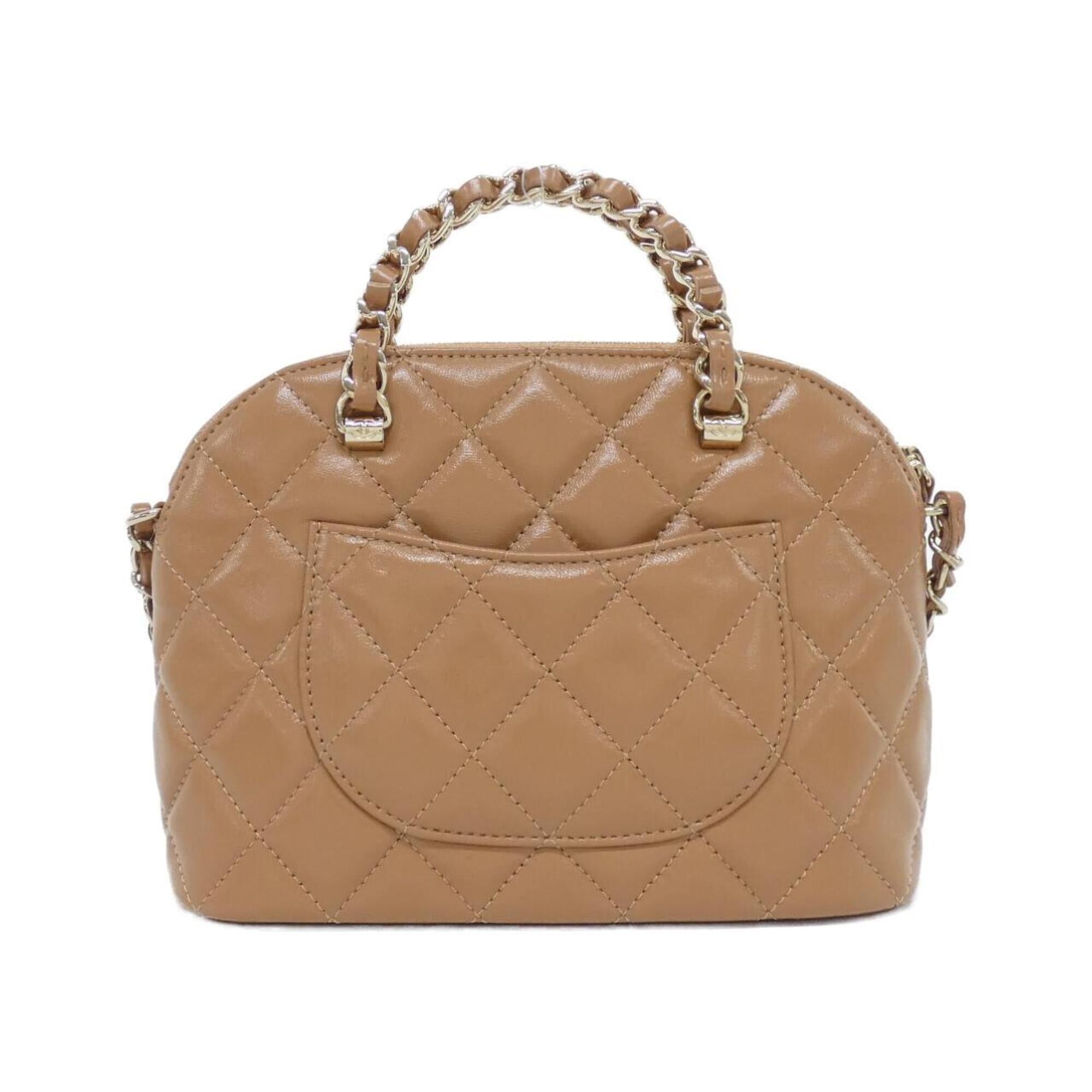 Chanel Beige Leather Handbag (Pre-Owned)