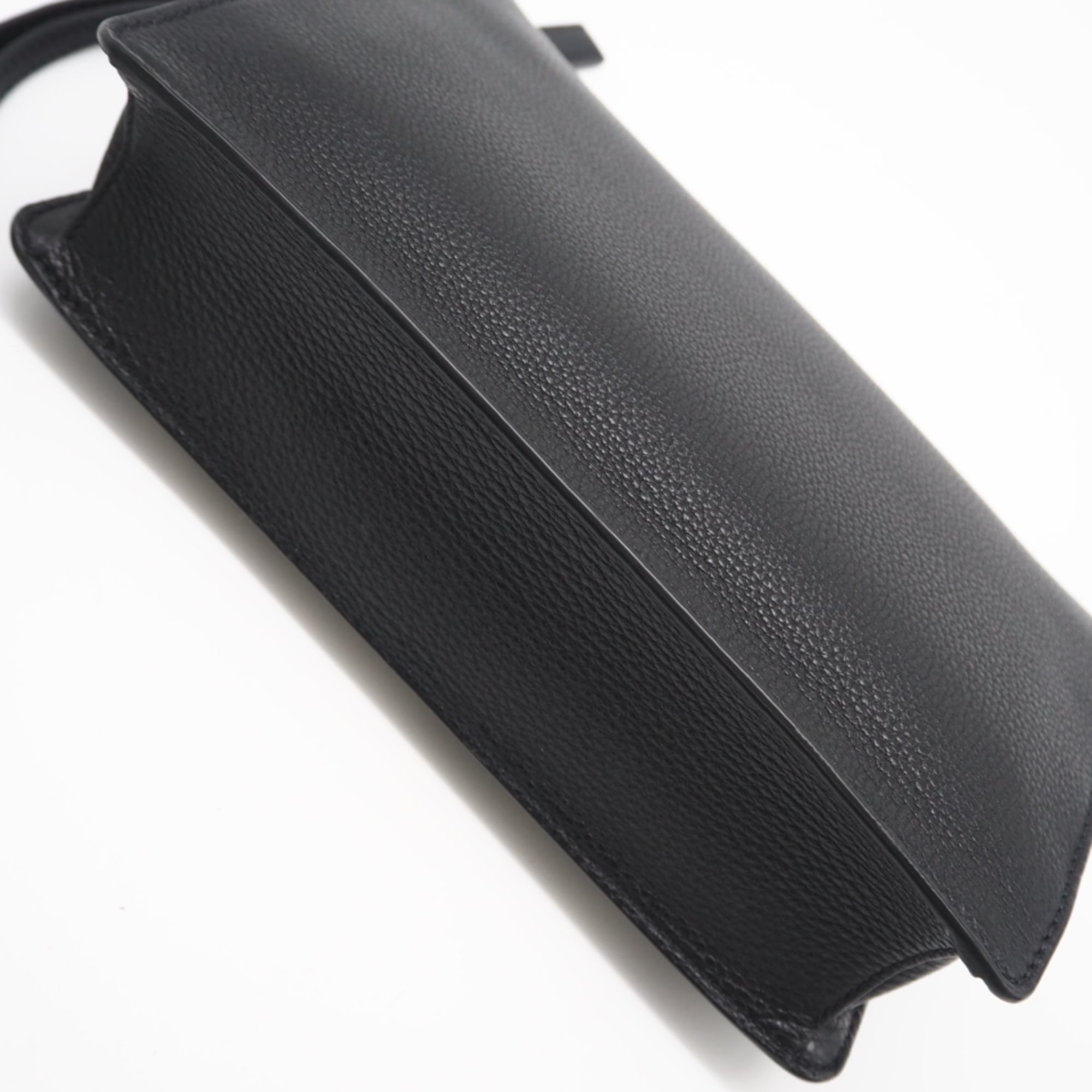 Prada Black Leather Beach Bag Clutch Bag (Pre-Owned)