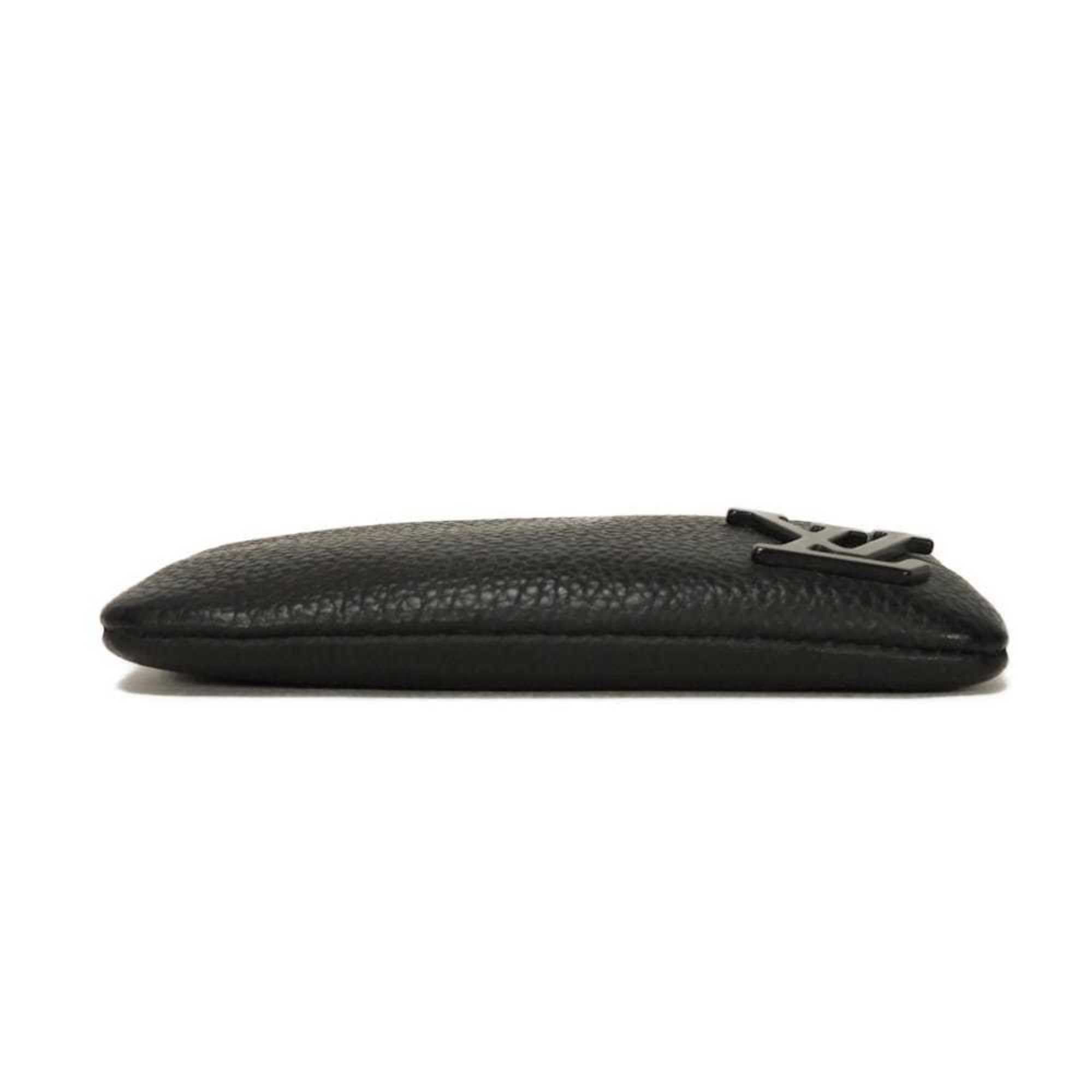 Louis Vuitton Noir Leather Coin Purse/Coin Case (Pre-Owned)
