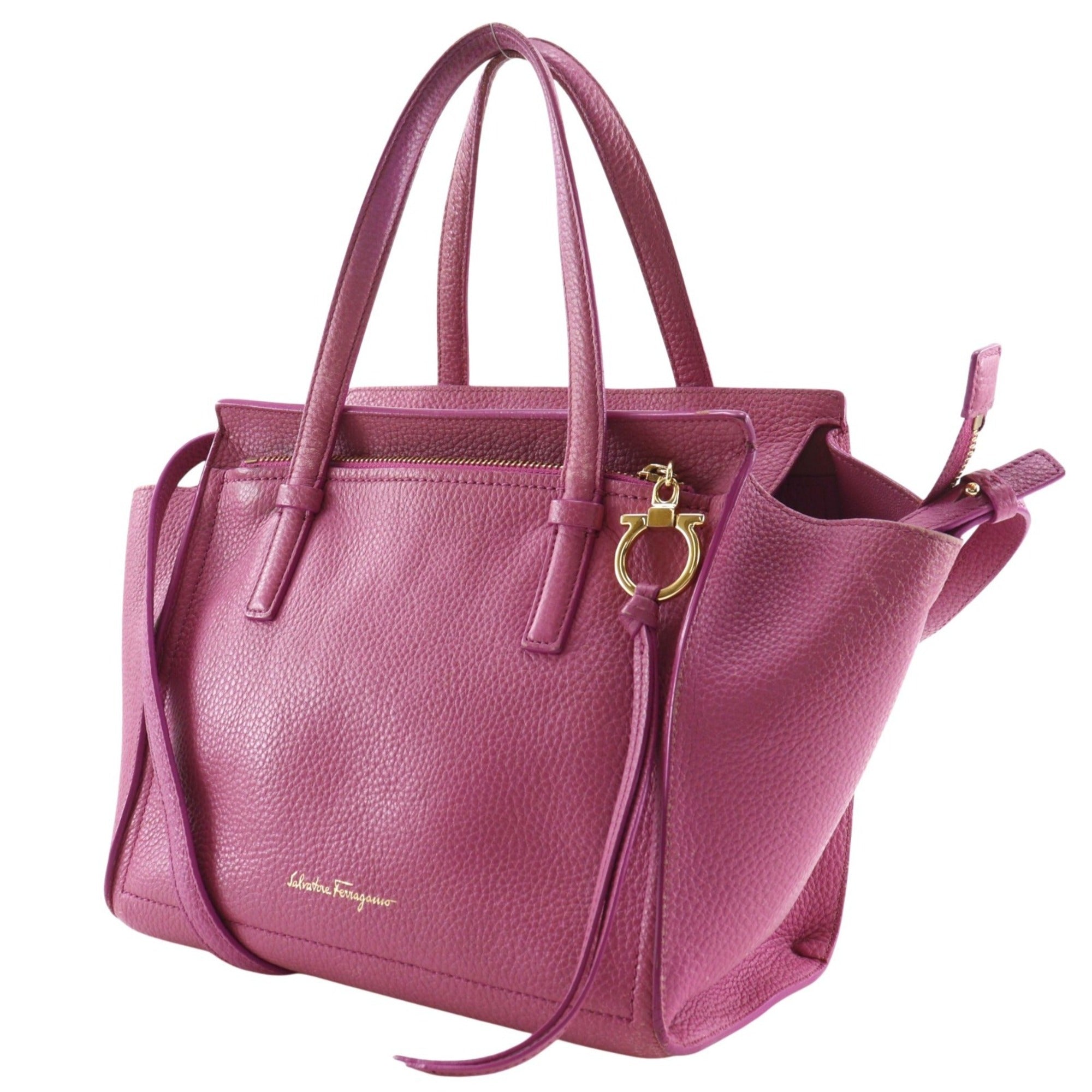 Salvatore Ferragamo Pink Leather Handbag (Pre-Owned)
