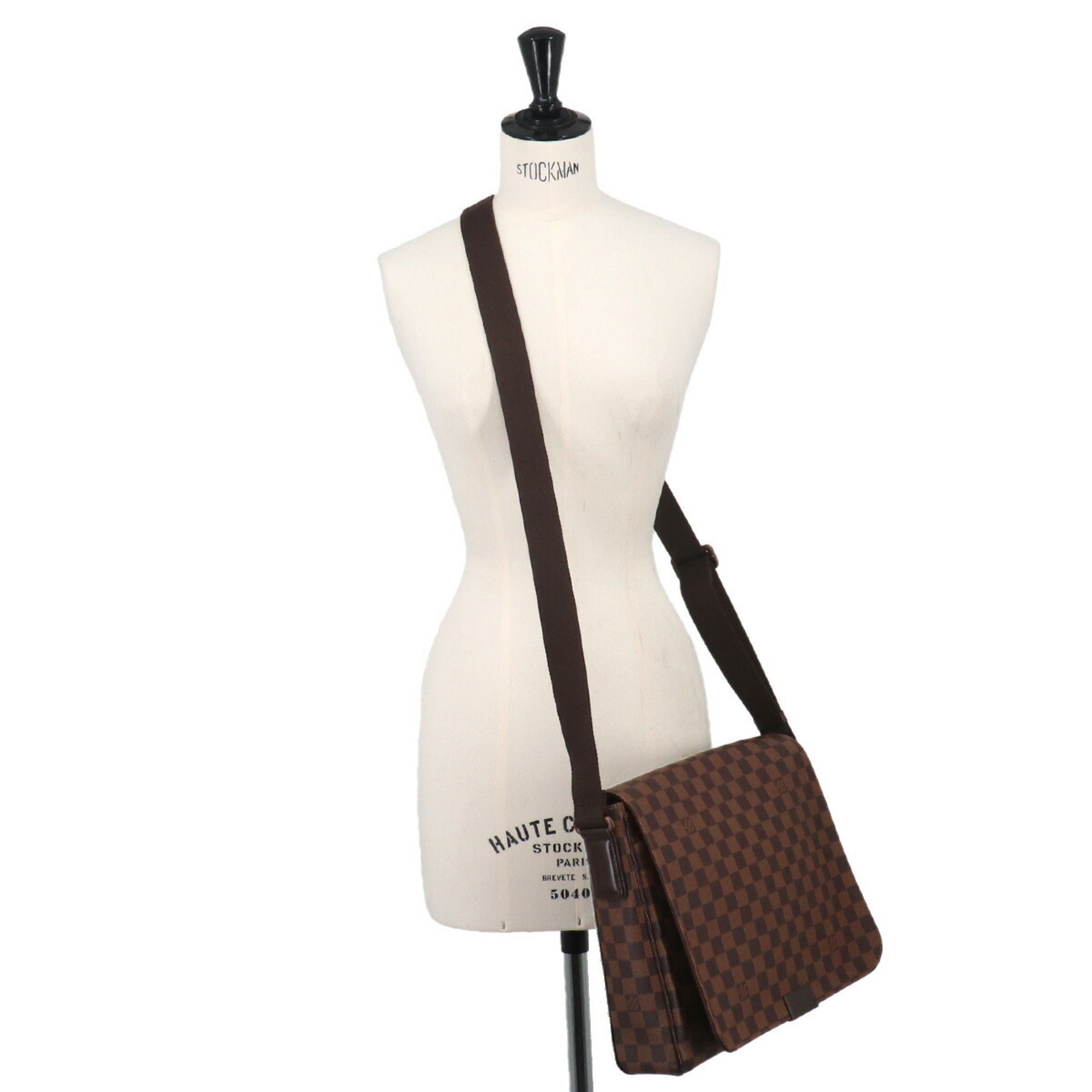 Louis Vuitton Damier Canvas Ebene Damier Canvas Handbag Shoulder Bag (Pre-Owned)