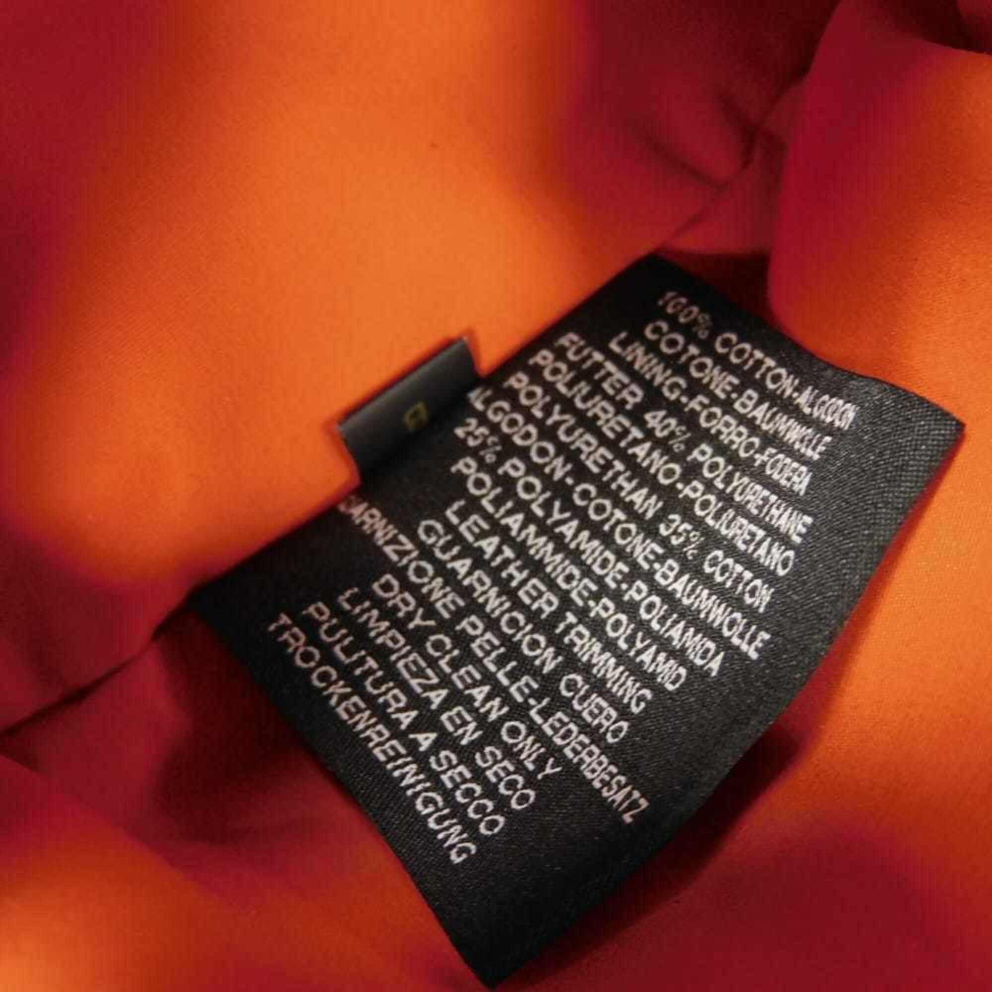 Hermes Black Orange Cotton Clutch Bag Pouch (Pre-Owned)