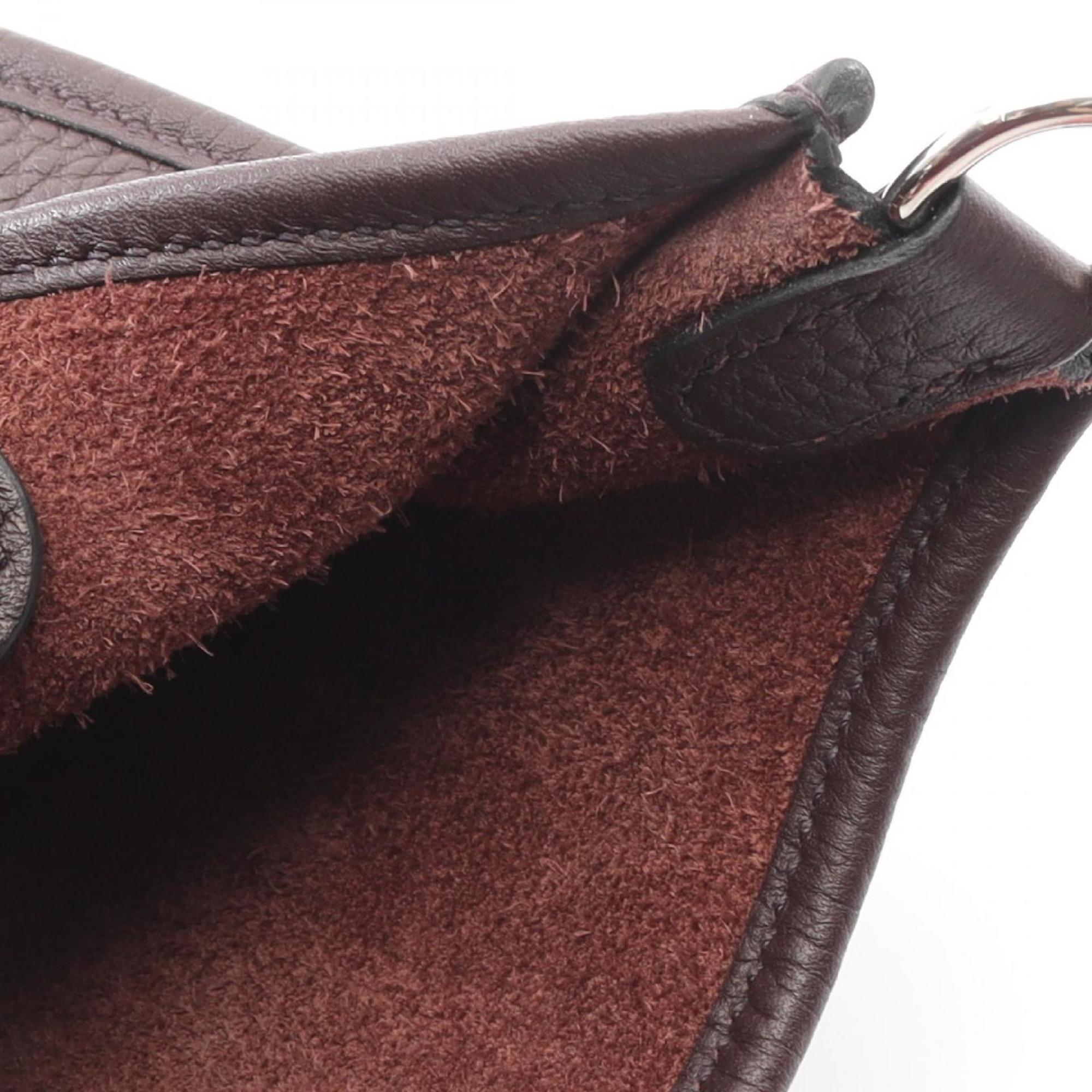 Hermes Bordeaux Taurillon Clemence Leather Leather Shoulder Bag (Pre-Owned)