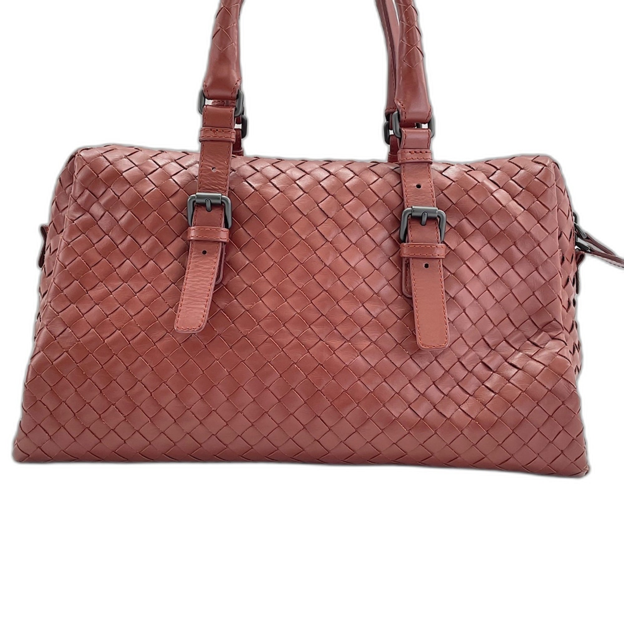 Bottega Veneta Red Color Leather Handbag (Pre-Owned)