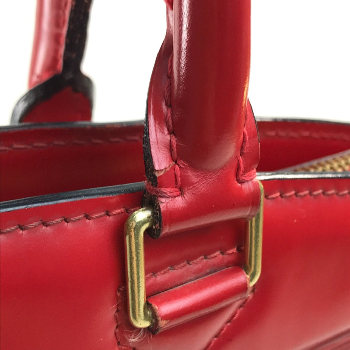 Louis Vuitton Red Leather Handbag (Pre-Owned)
