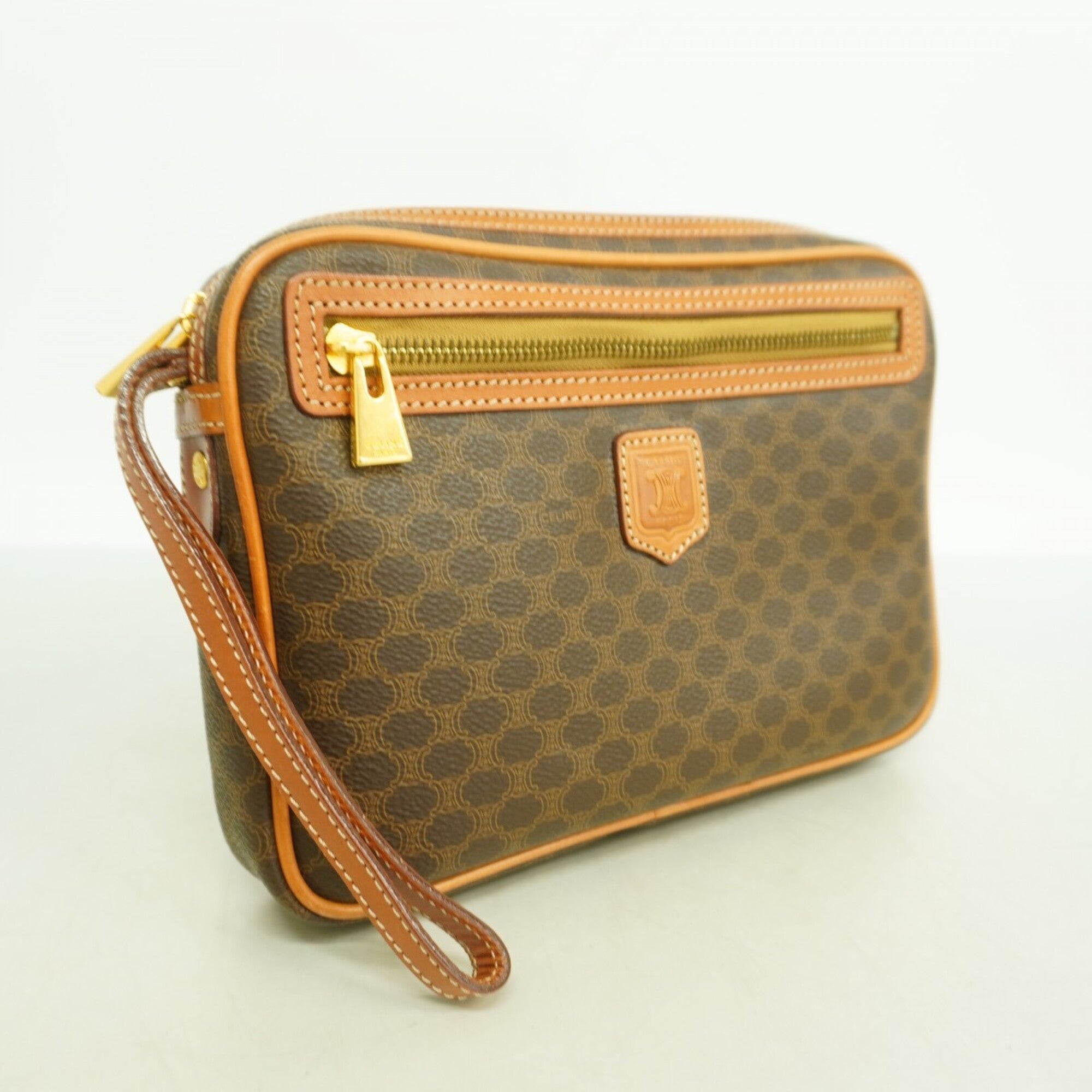 Celine Brown Pvc Clutch Bag (Pre-Owned)