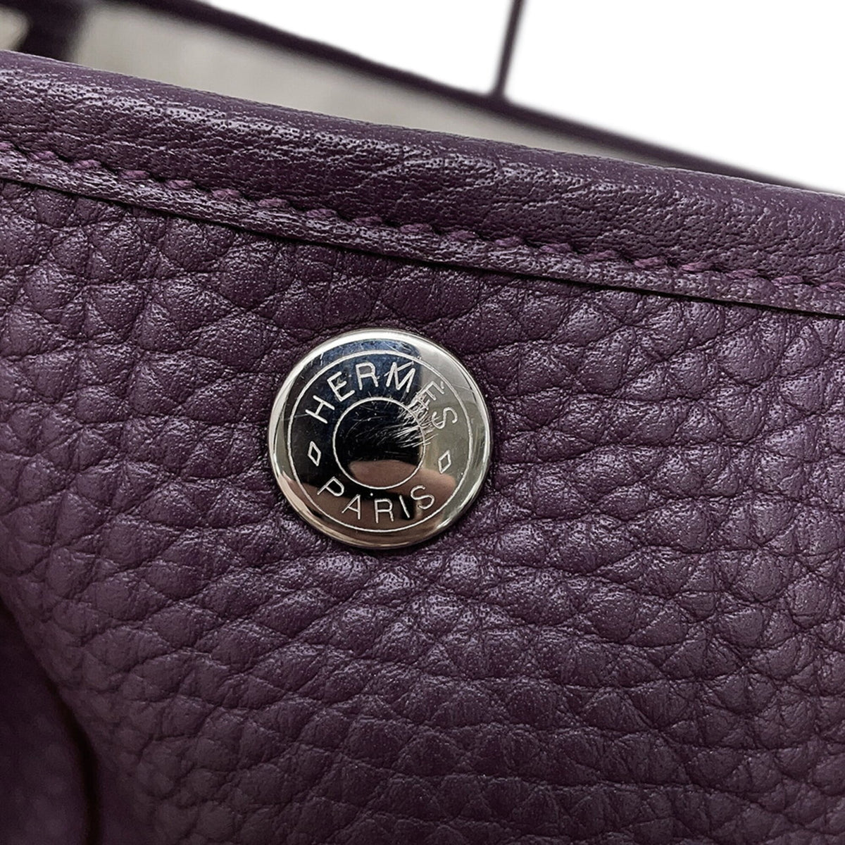 Hermes Cassis Buffalo Leather Handbag Tote Bag (Pre-Owned)