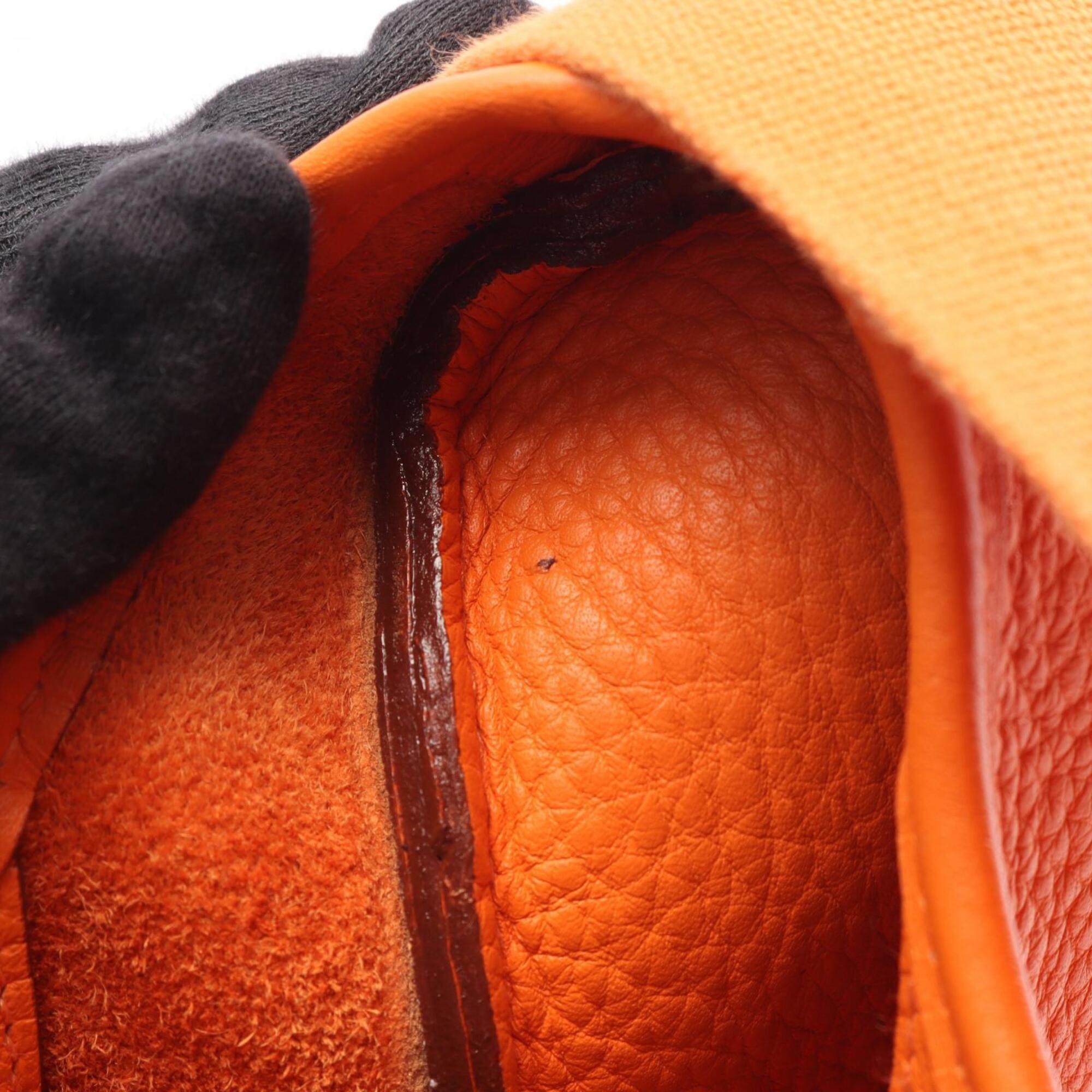 Hermes Orange Taurillon Clemence Leather Handbag Shoulder Bag (Pre-Owned)