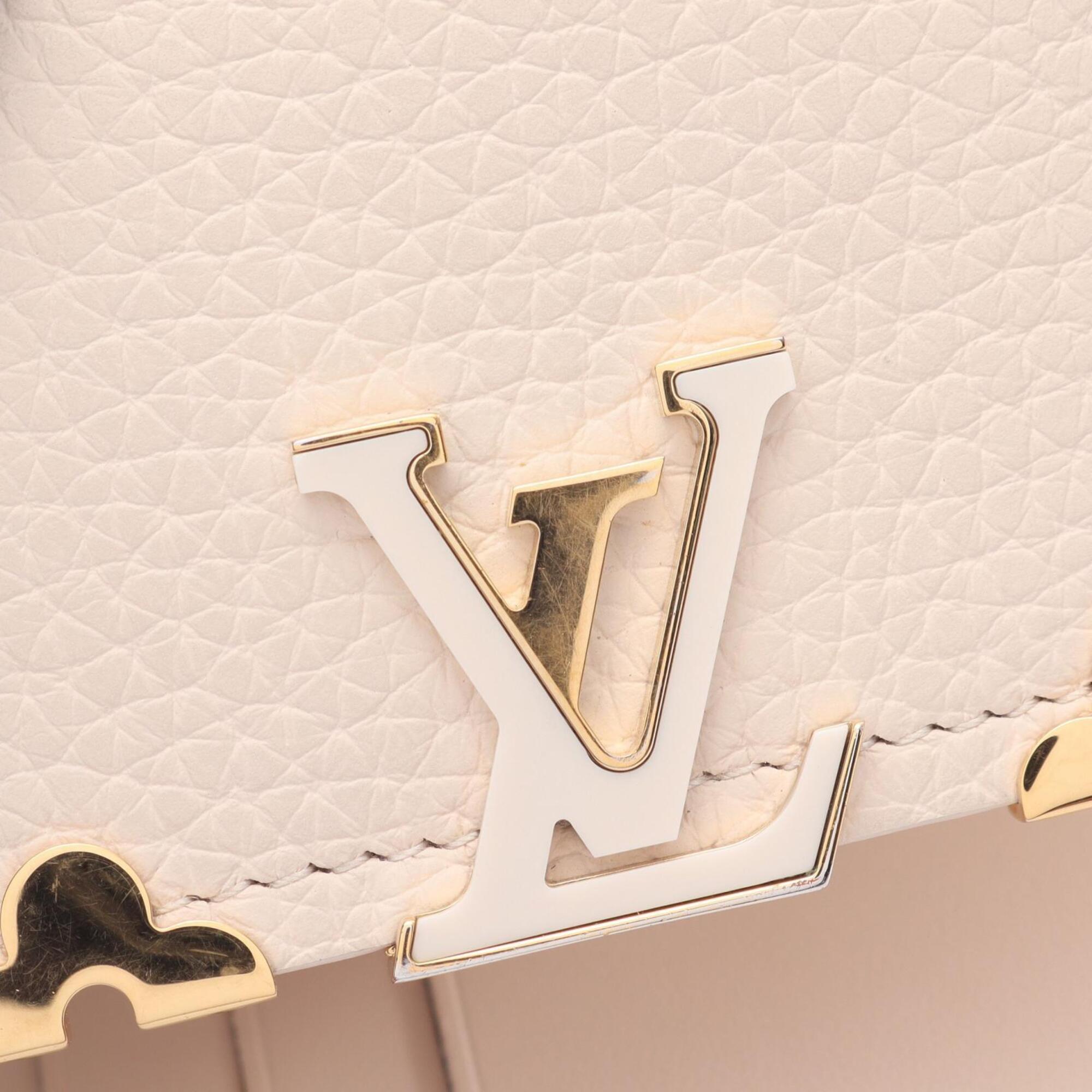 Louis Vuitton Ivory Leather Wallet (Tri-Fold) (Pre-Owned)