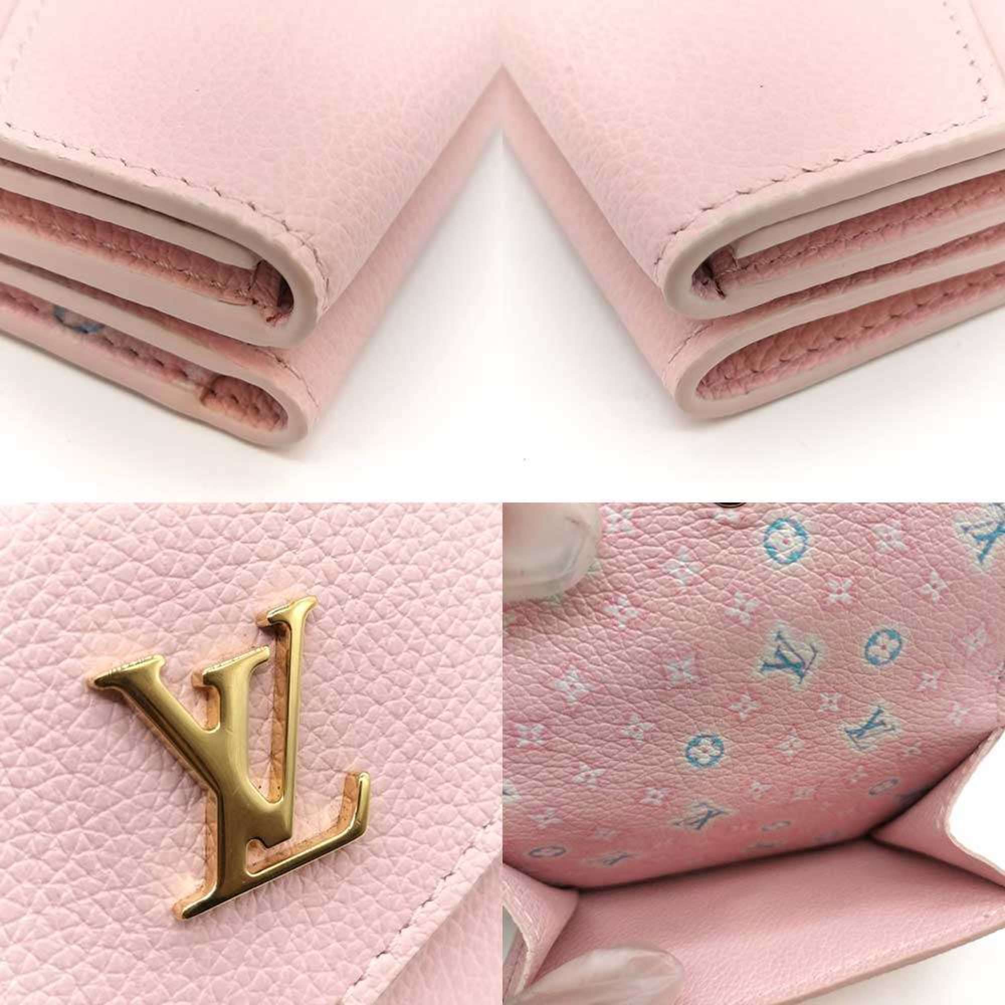 Louis Vuitton Pink Leather Wallet (Tri-Fold) (Pre-Owned)