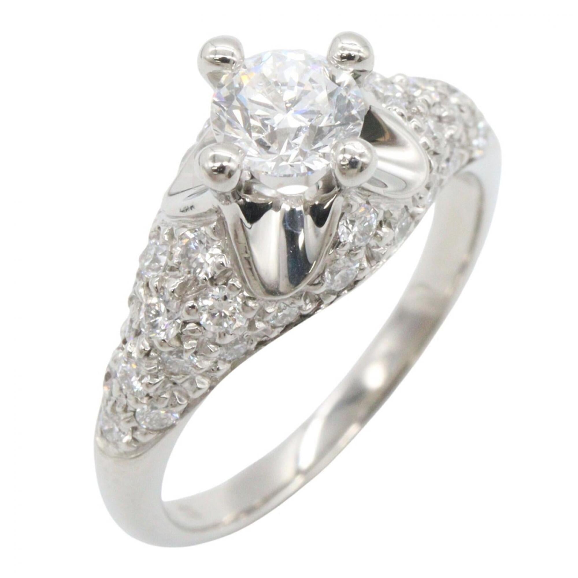 Bvlgari Silver Clear Platinum 950 Band Ring (Pre-Owned)