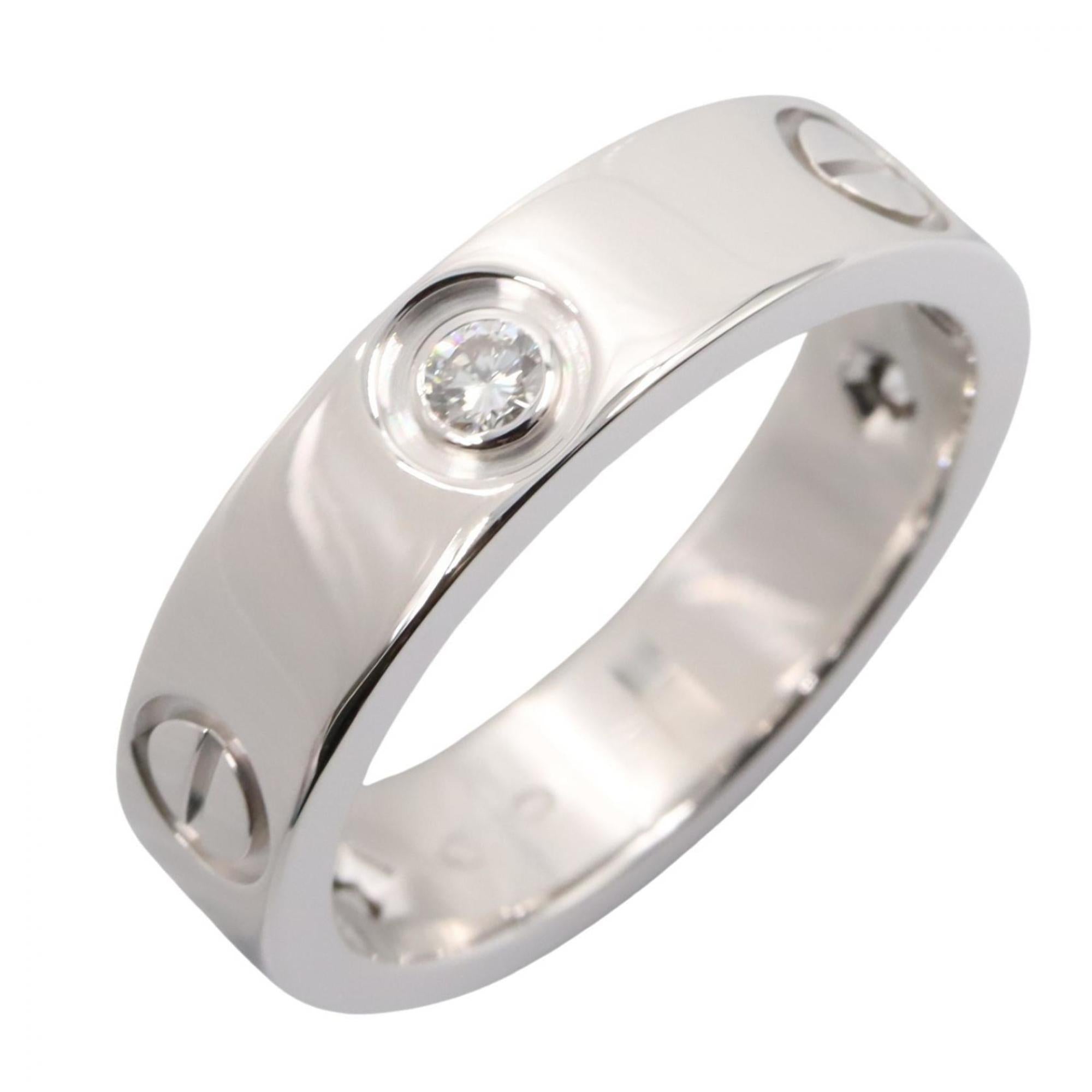 Cartier Silver Clear White Gold (18K) Band Ring (Pre-Owned)